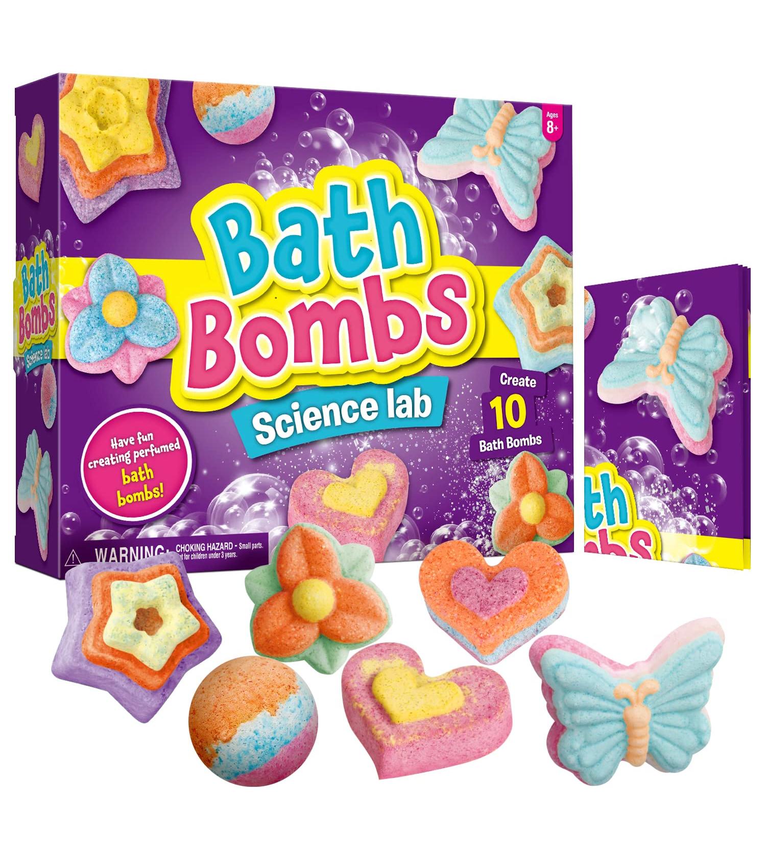 XXTOYS Bath Bombs Science Lab - DIY Kit for Kids | Bath Toys & Spa Crafts Set for Girls 8-12 | Great Gift Idea - Buy Online on GoSupps.com