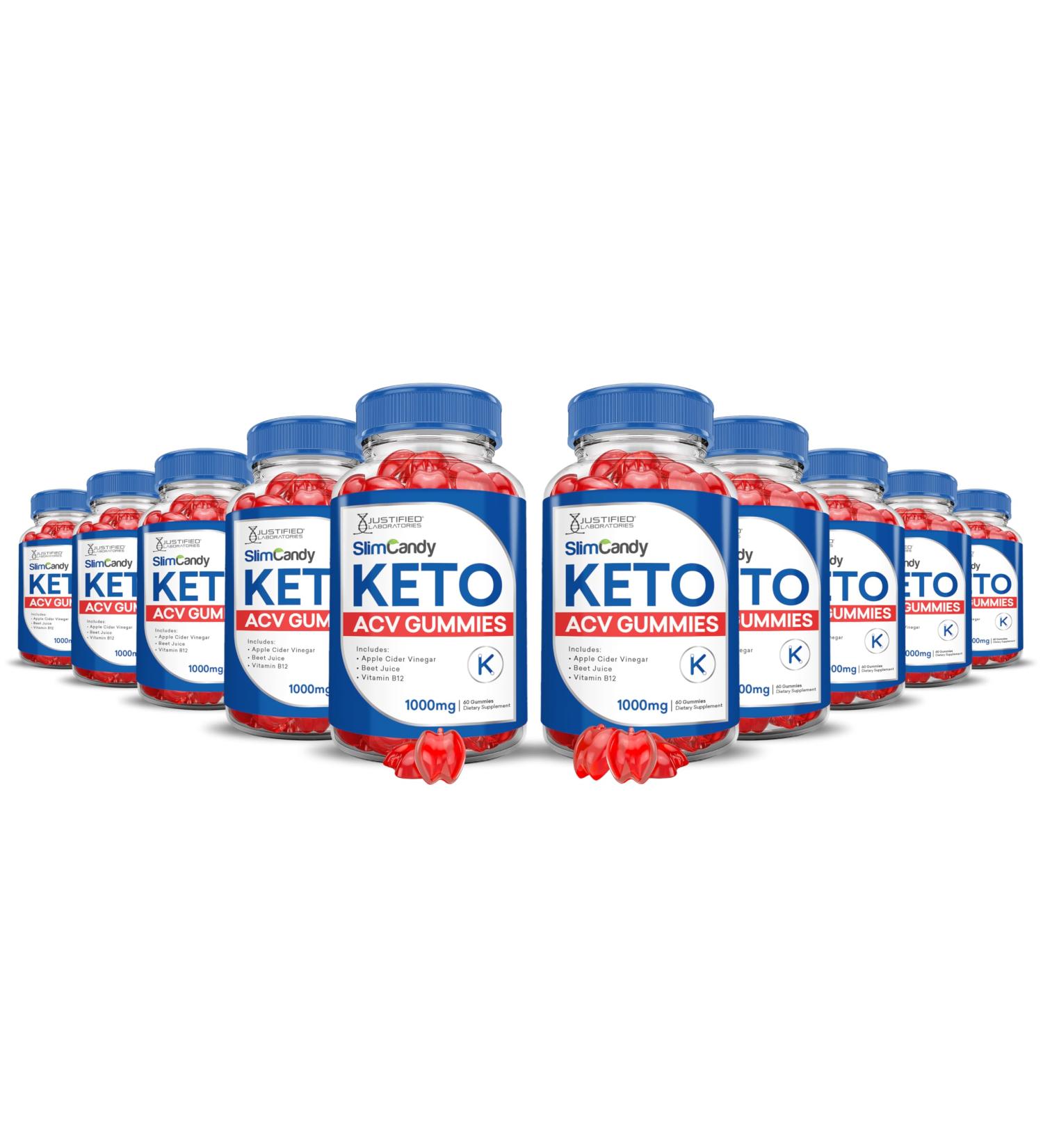 (10 Pack) Slim Candy Keto ACV Gummies Advanced Formula 1000MG SlimCandy Keto Gummies Apple Cider Vinegar Formulated with Pomegranate Beet Juice Powder B12 Vegan Non GMO 600 Gummy - Buy Online on GoSupps.com