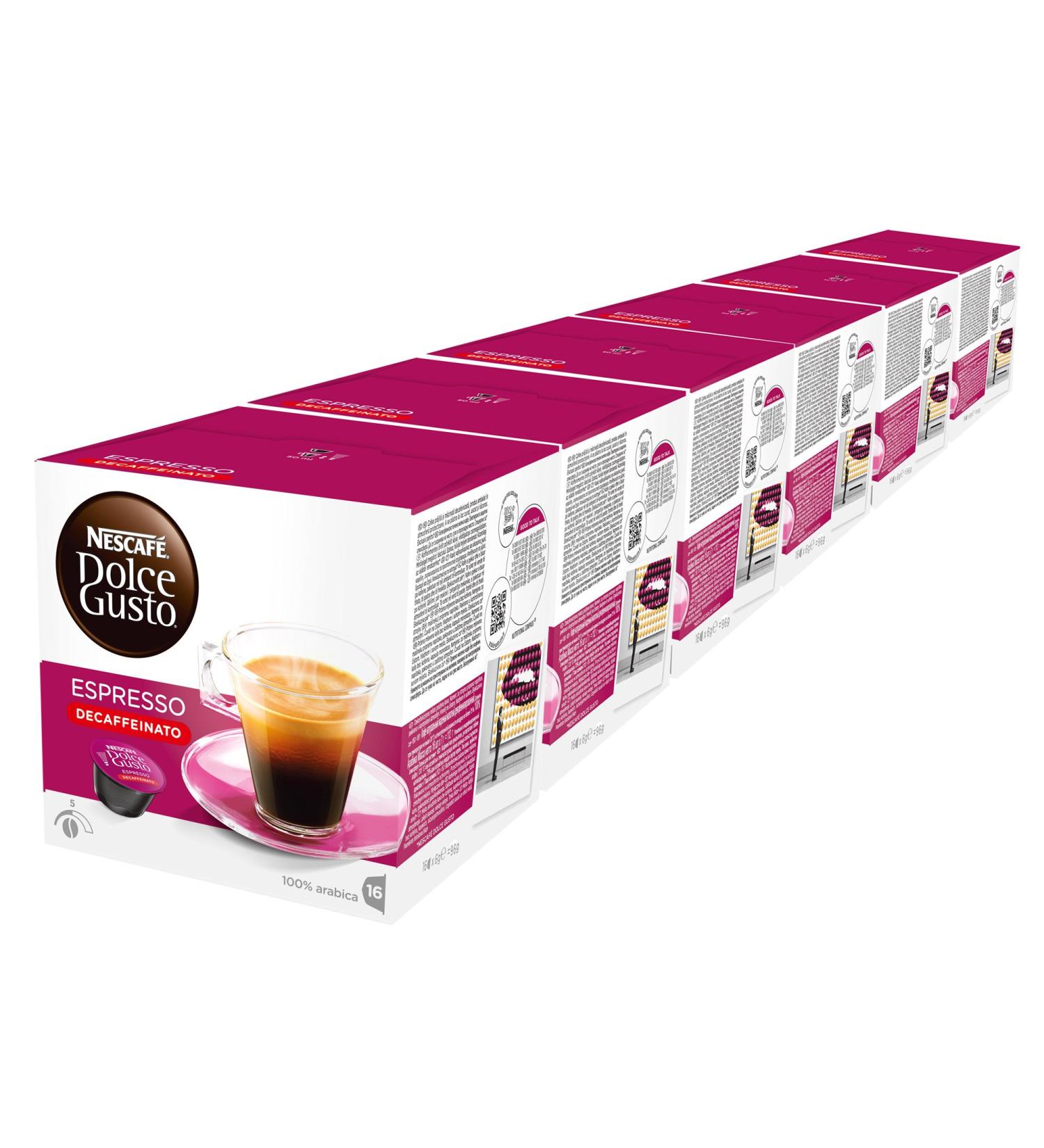 Nestl Italiana Spa NESCAF Dolce Gusto Espresso Decaffeinato 6 Verpakkingen 16 Capsules 96 Capsules decaffeinated espresso 96 g 6er Pack - Buy Online on GoSupps.com
