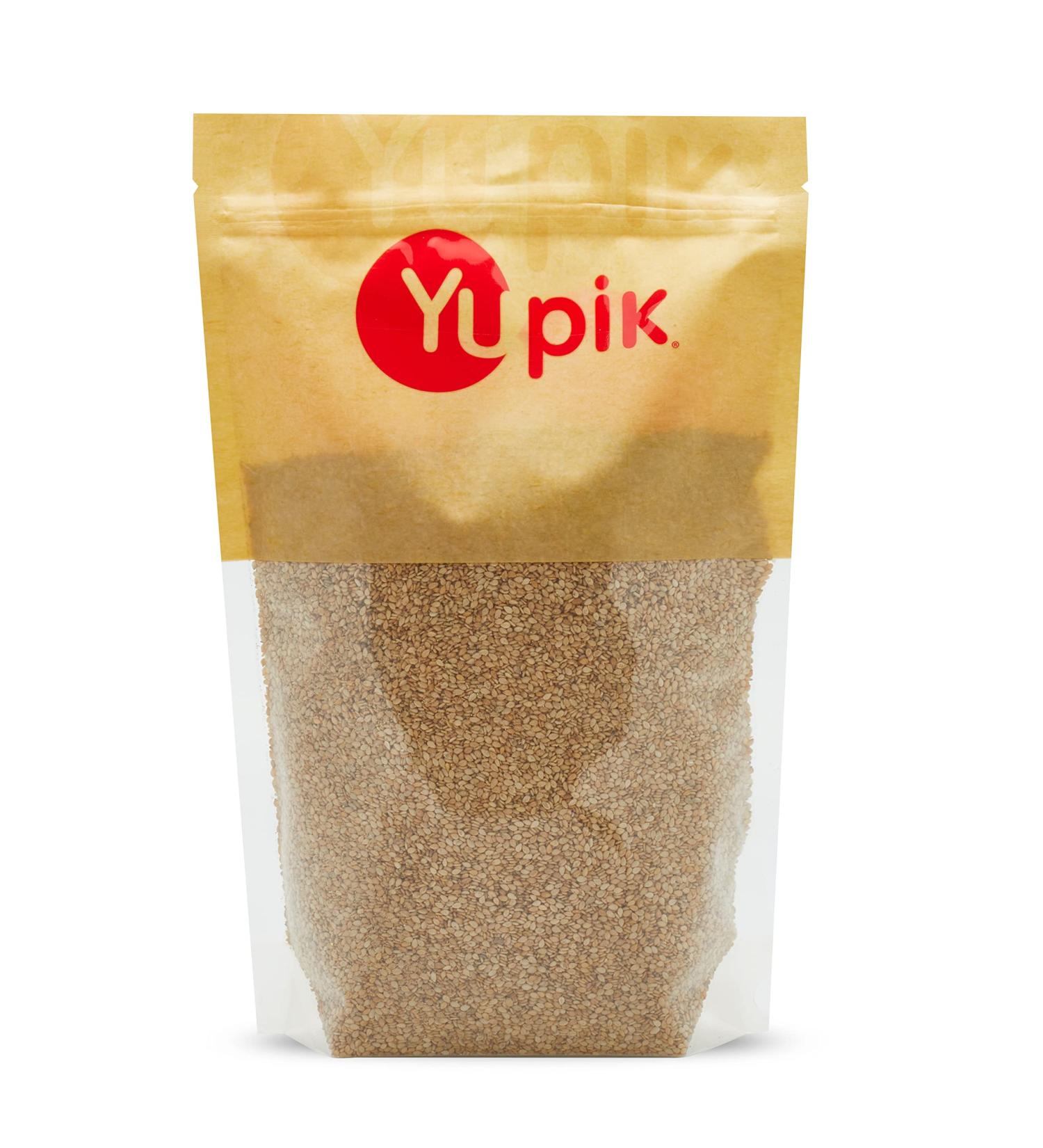 Yupik Natural Sesame Seeds 1 kg 6 Count Gluten-Free GMO-Free Kosher Vegan Raw Unroasted Unsalted Plant-Based Protein Source of Fiber & Iron Ideal for Topping Cooking & Baking 6 kg - Buy Online on GoSupps.com