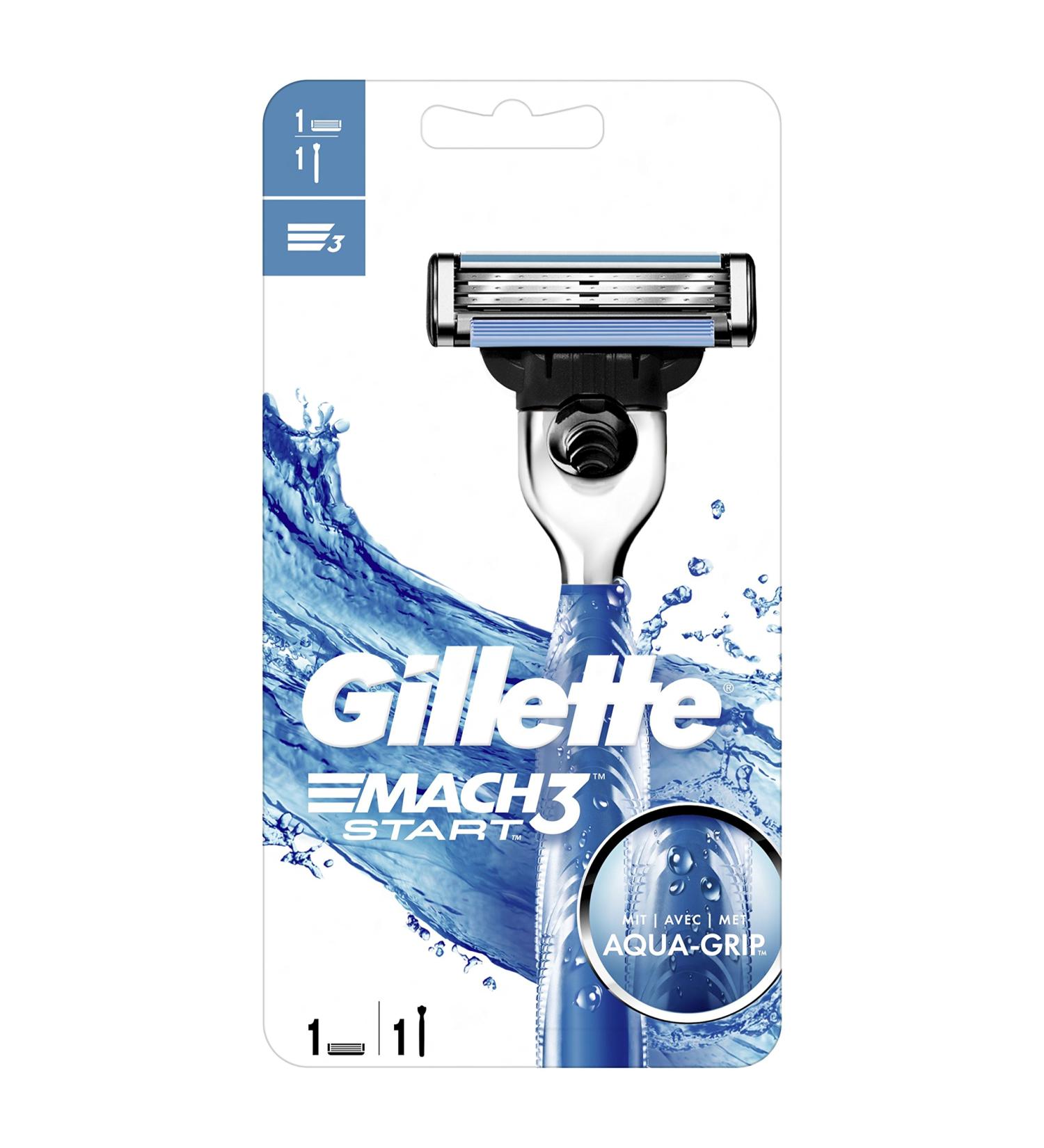 Gillette Mach3 Start Razor for Men - AquaGrip Handle 1 Pack | International Shipping Available - Buy Online on GoSupps.com