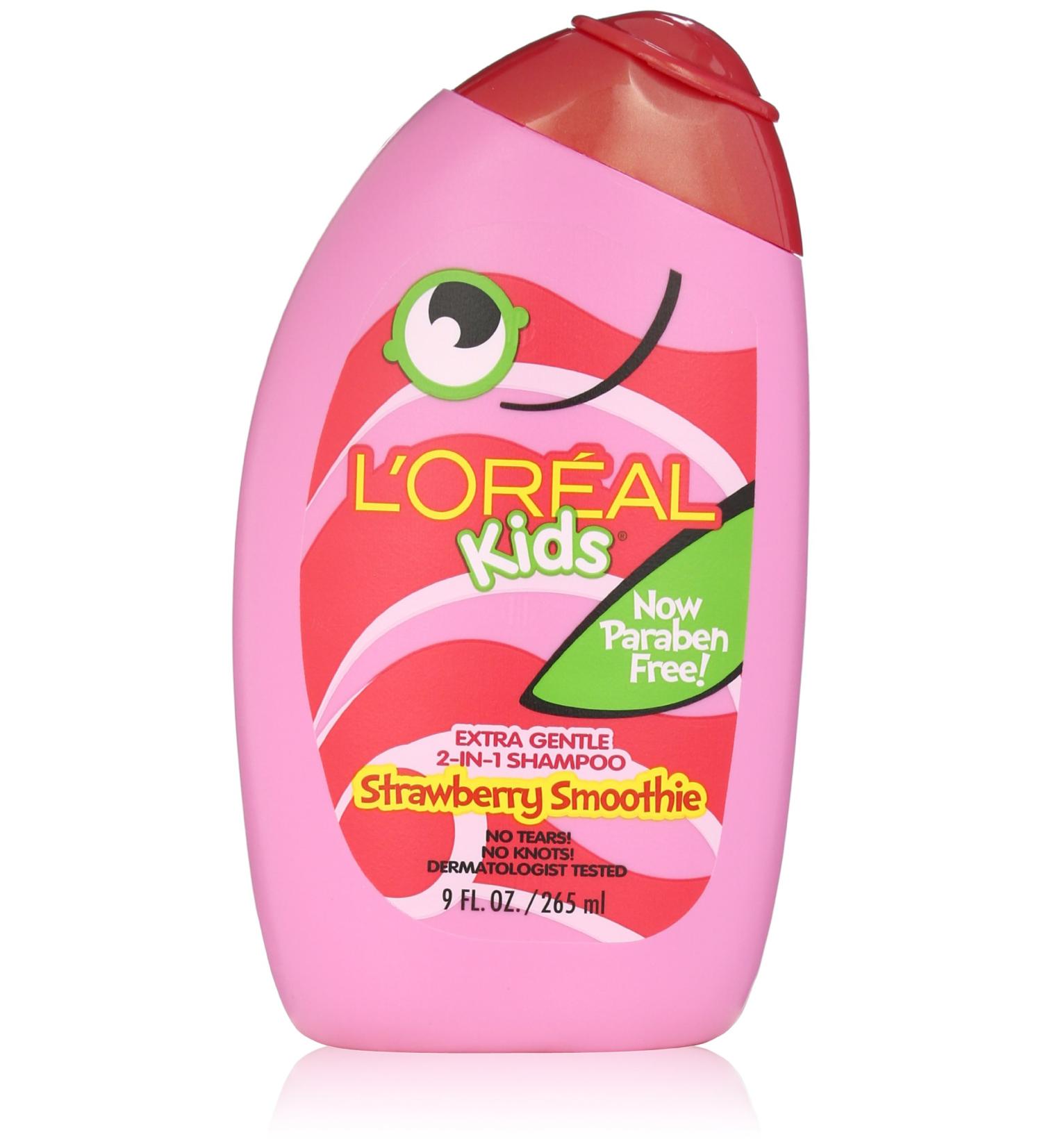 L'Oreal Kids Extra Gentle 2-in-1 Shampoo Strawberry Smoothie 9 fl. oz - Gentle Cleansing & Conditioning for Kids | International Shipping Available - Buy Online on GoSupps.com