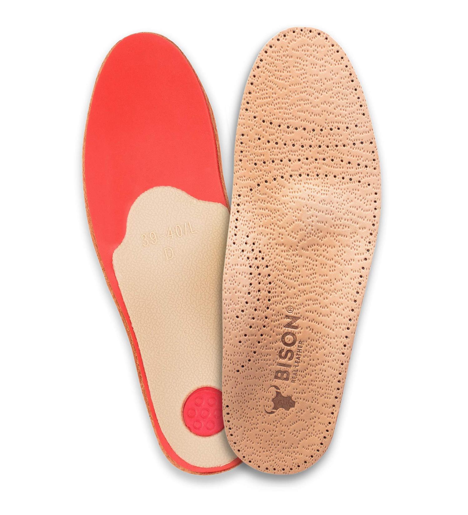 ORTRI Orthopedic Leather Insoles - Shock Absorber Latex Foam - Size 40 | Comfort & Support for All Footwear - Buy Online on GoSupps.com