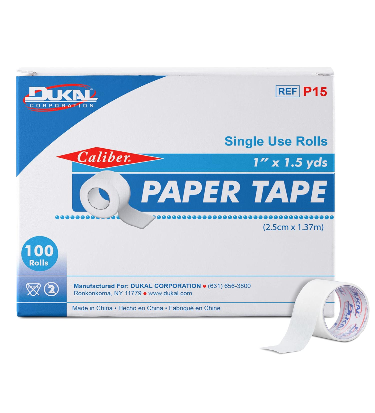 Dukal Caliber Non-Sterile Paper Tape 1 x 1.5 yd. - 500 Pack (100 Boxes of 5) | Disposable Medical Supplies - Buy Online on GoSupps.com