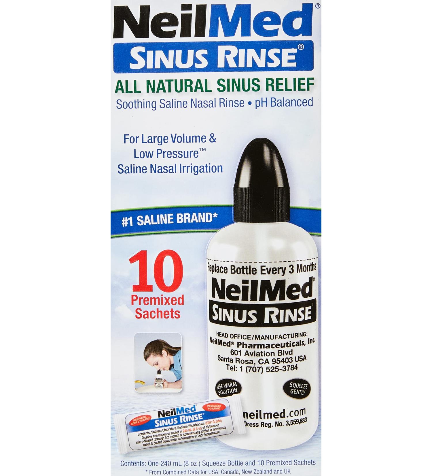 NeilMed Sinus Rinse Starter Kit - 5 Packets - Complete 5 Piece Set - Buy Online on GoSupps.com