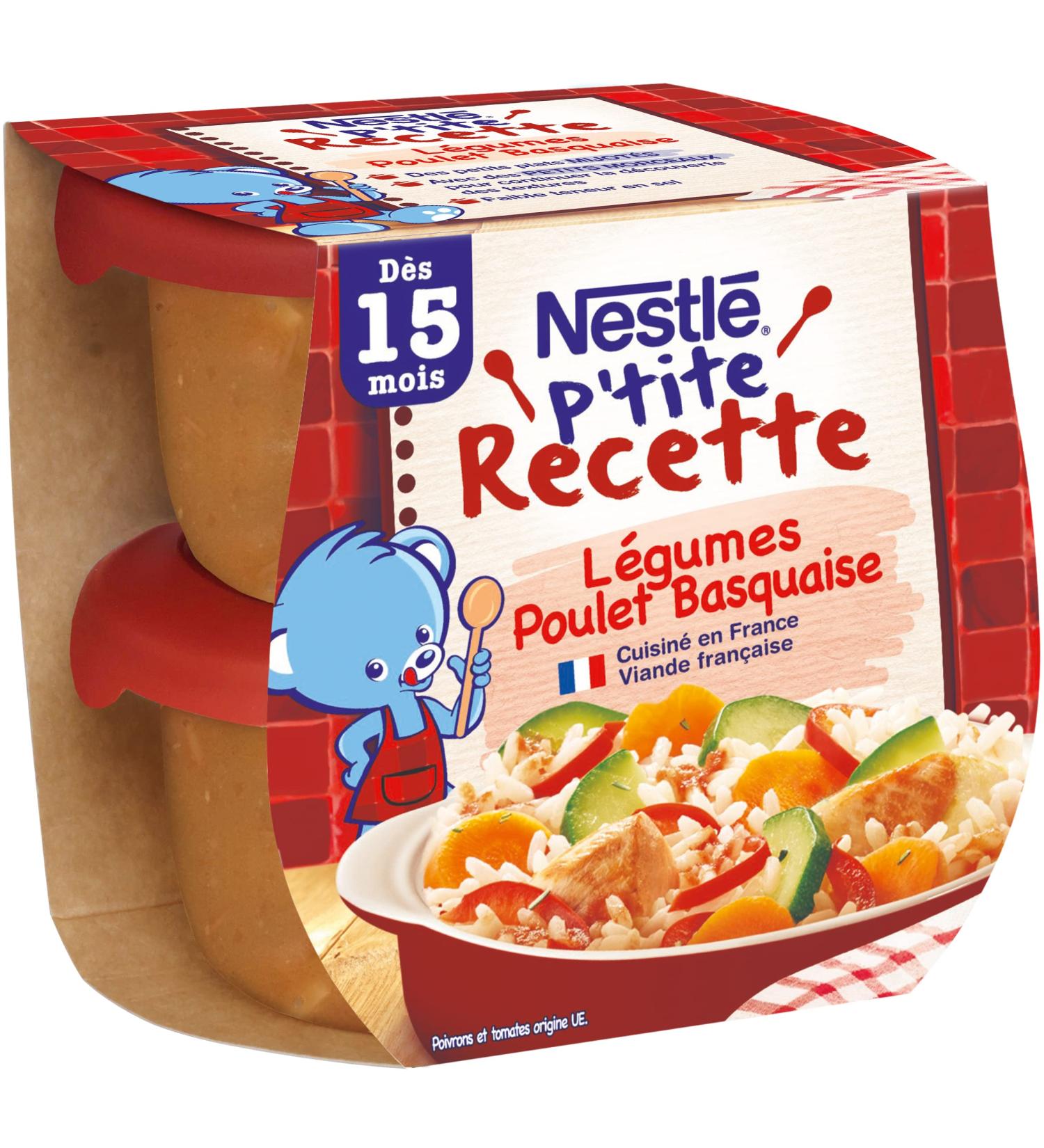 Nestl B b P'tite Basquaise Chicken Recipe - Complete Dish from 15 Months - 2 x 200 g - Buy Online on GoSupps.com