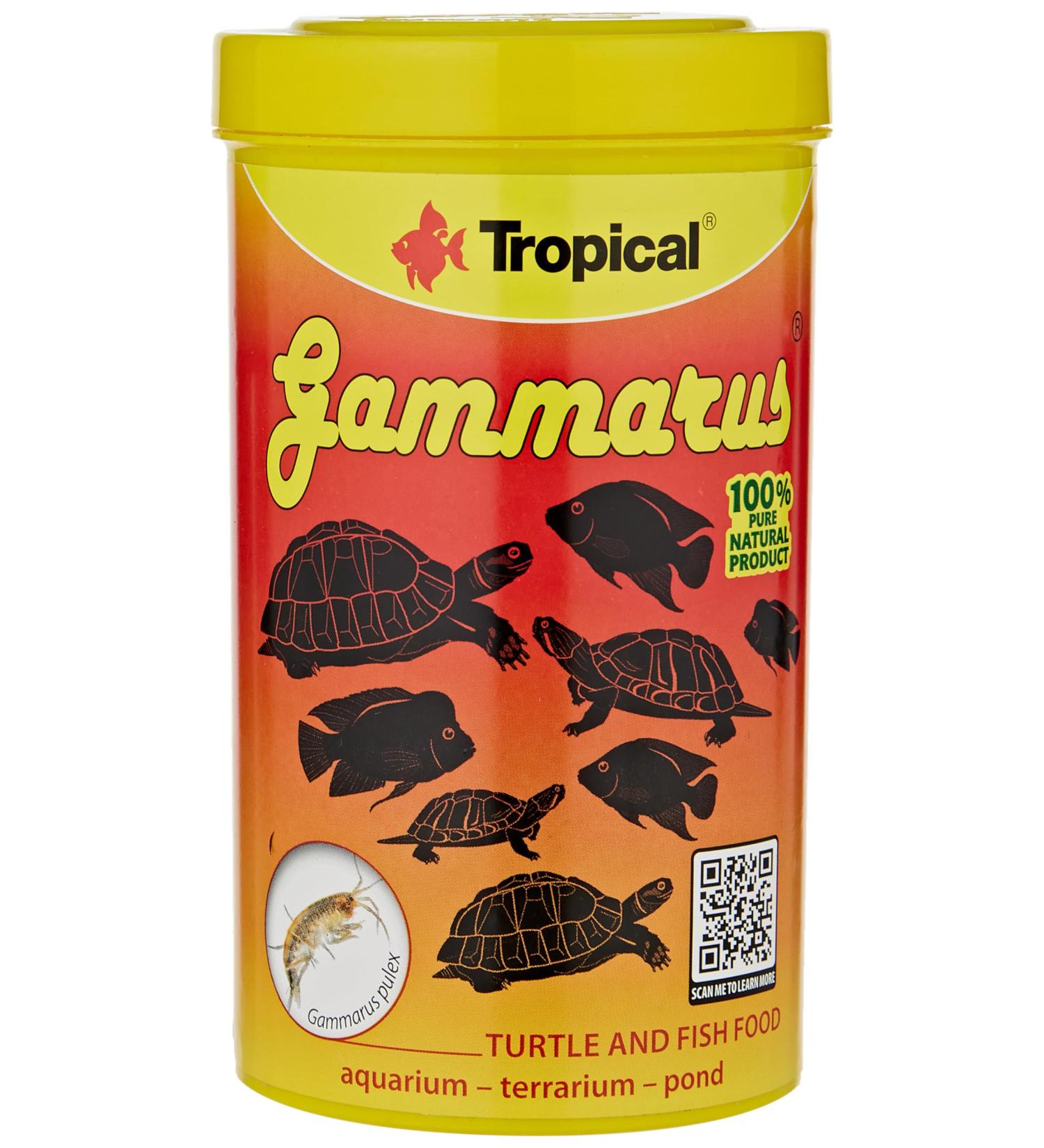 GAMMARUS 500ml / 60g - Natural Food for Aquatic Turtles and Fish Rich in Calcium Fibers and Mineral Salts - Buy Online on GoSupps.com