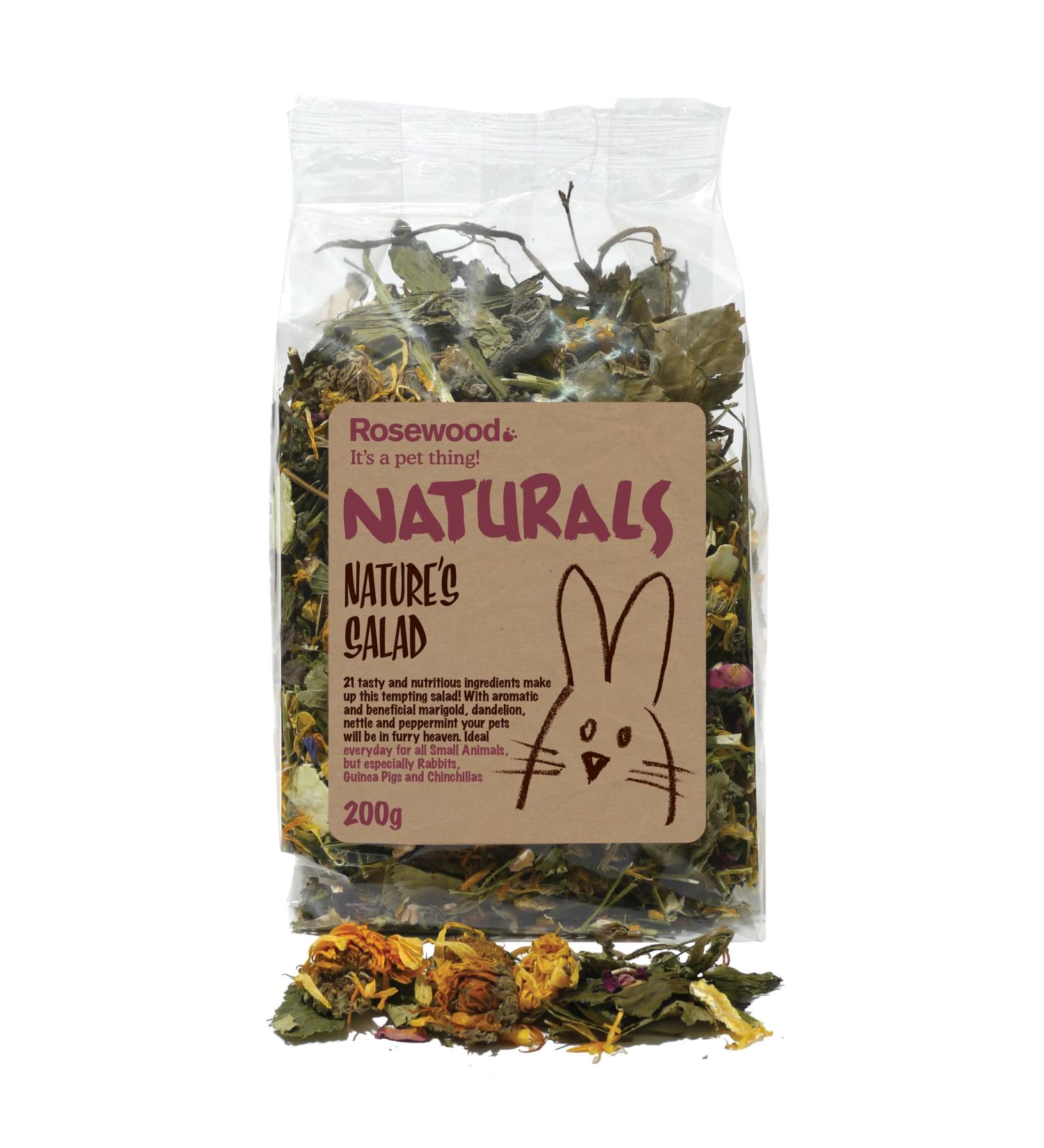 Rosewood Naturals Nature s Salad Rabbit Treats & Small Animal Treats 200g - Buy Online on GoSupps.com