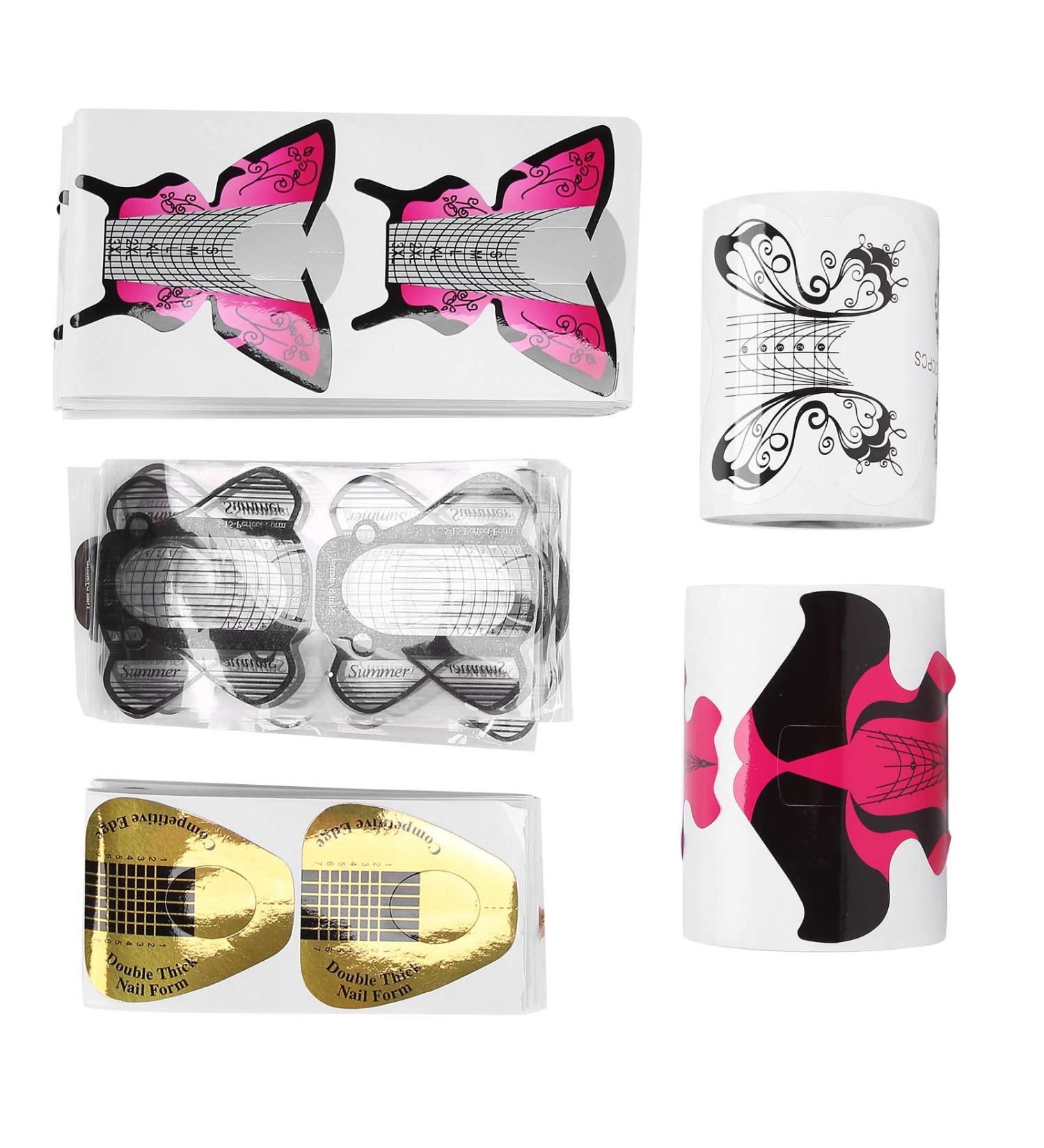 500 Pieces Nail Art Forms & Accessories | Self-Adhesive French Nail Extension Stickers - Fiberglass & Silk PVC Decals - Buy Online on GoSupps.com