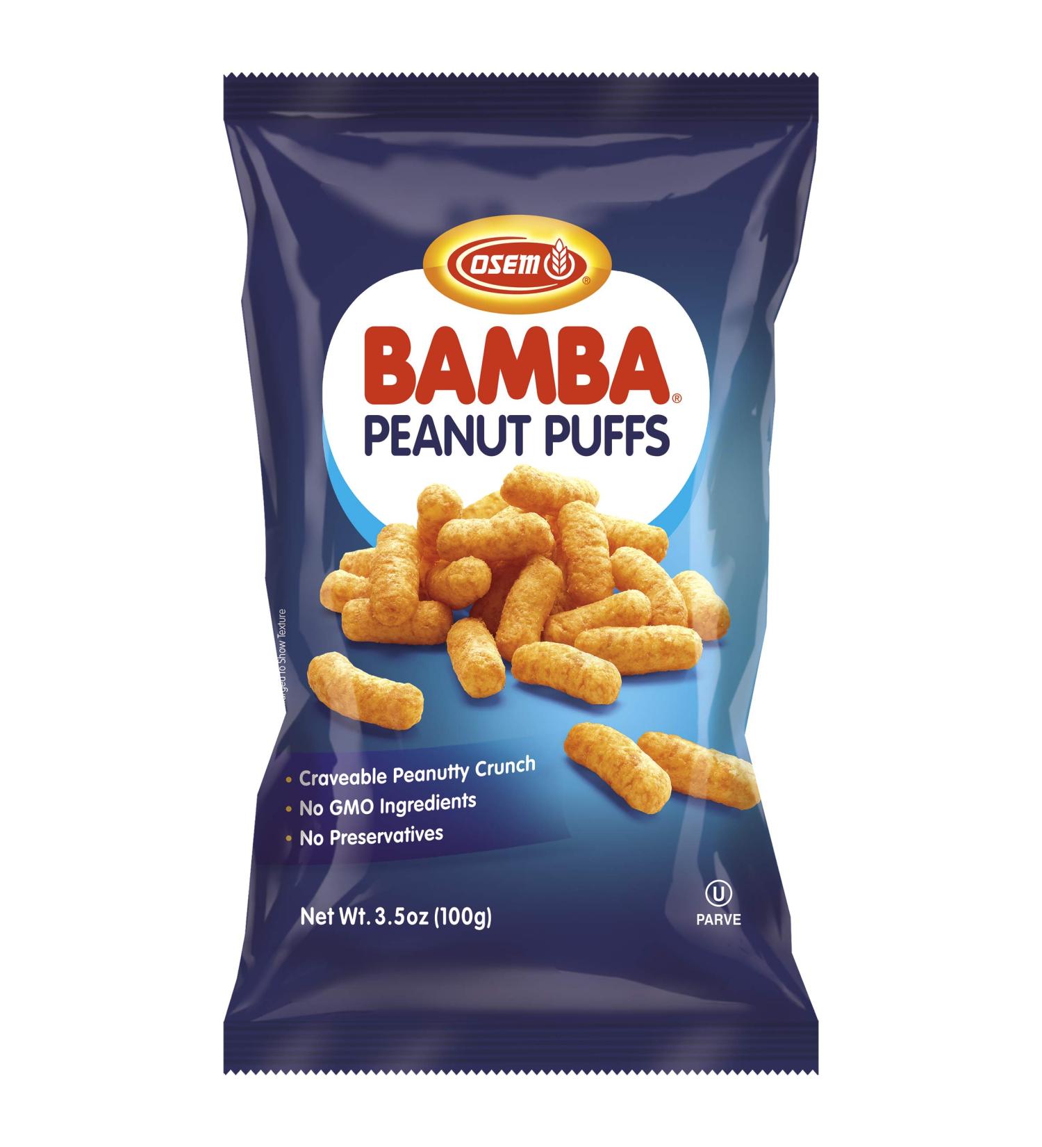 Osem Bamba Snack - Peanut 3.5 oz (Pack of 12) | International Shipping Available - Buy Online on GoSupps.com