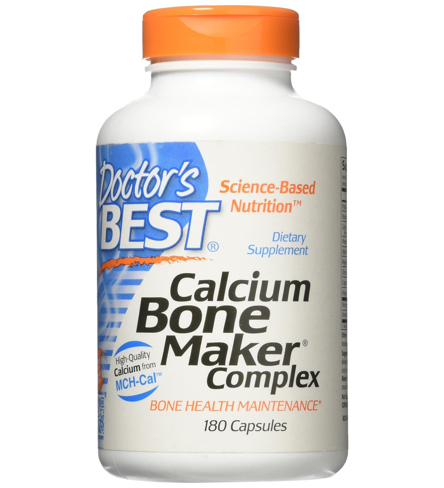 Doctor's Best Calcium Bone Maker Complex 180 Caps - Strong Bone Support - Buy Online on GoSupps.com