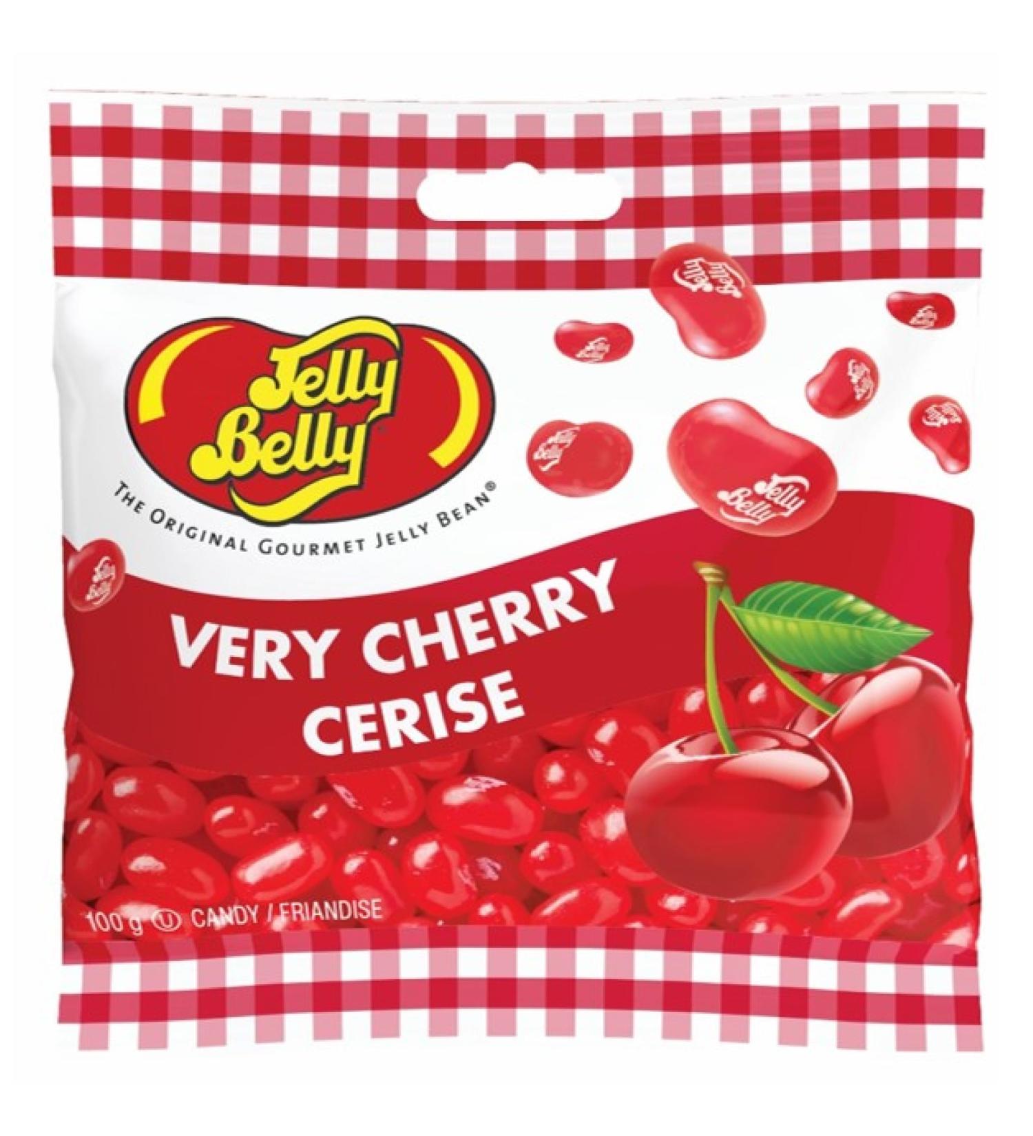 Very Cherry - Jelly Belly individual packs Jelly Beans (100g) - Made in USA | Burst of Cherry Flavor | Gluten-Free | Kosher Certified | Peanut-Free | Cherry Candy for Holidays Valentine easter candy jelly beans & More - Buy Online on GoSupps.com