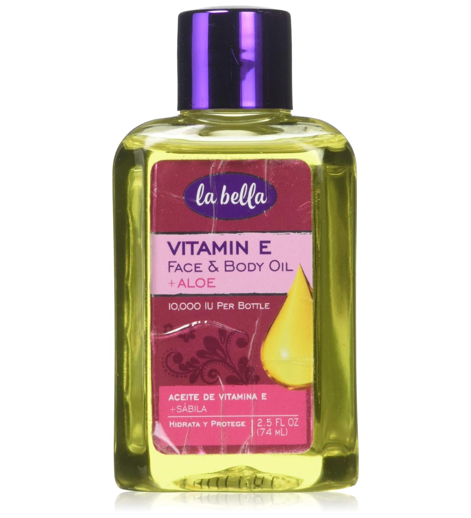 Buy La Bella Vitamin E with Aloe Oil 2.5 Fl Oz - Nourishing Skin & Hair Care | International Shipping Available - Buy Online on GoSupps.com