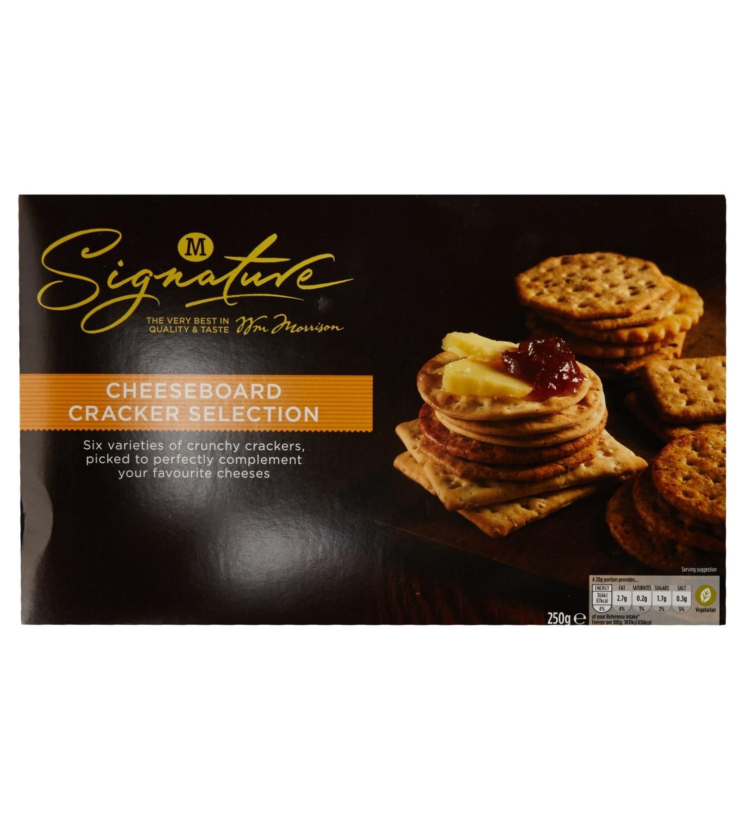 Morrisons Signature Cheese Crackers Pack 250g - Buy Online on GoSupps.com