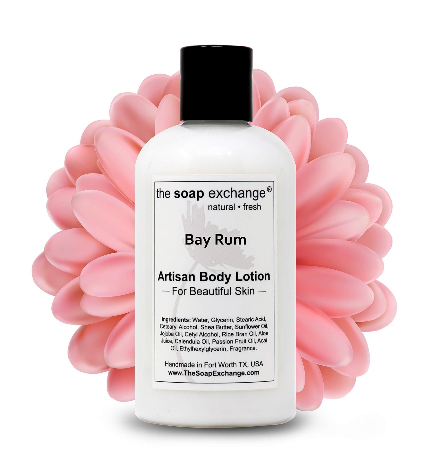Buy Handcrafted Bay Rum Scent Body Lotion - 8 fl oz Natural Artisan Skin Care for Hand Face & Body | Moisturize Hydrate & Protect | Made in the USA - Buy Online on GoSupps.com