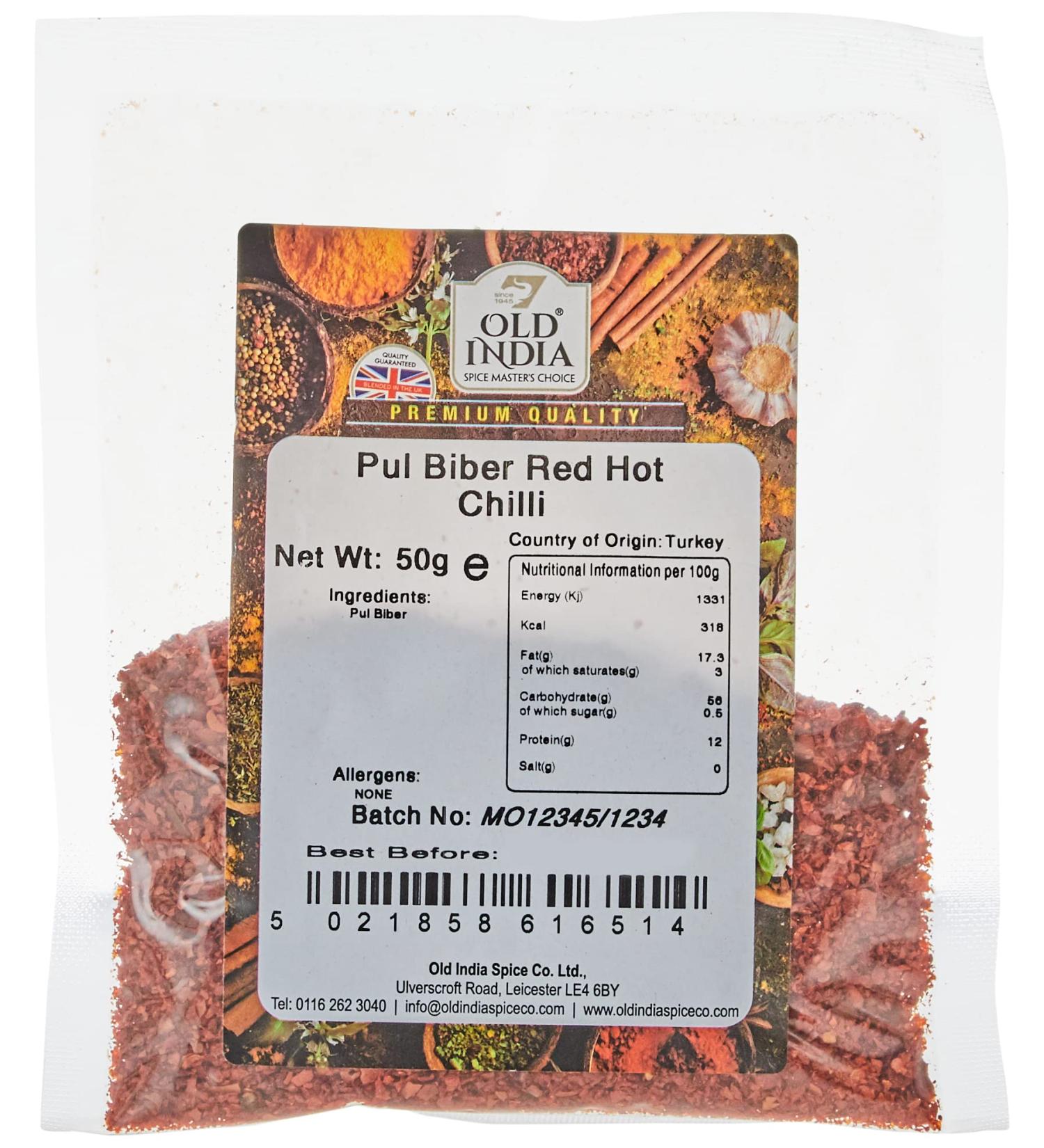 Old India Pul Biber Red Hot Chilli 50g - Premium Quality Spice for Heat Seekers - Buy Online on GoSupps.com