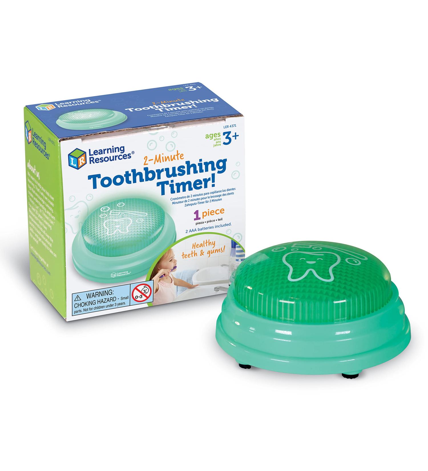 Learning Resources 2-Minute Toothbrushing Timer - Promotes Dental Health for Kids Ages 3+ | Toddler Bathroom Timer - Buy Online on GoSupps.com