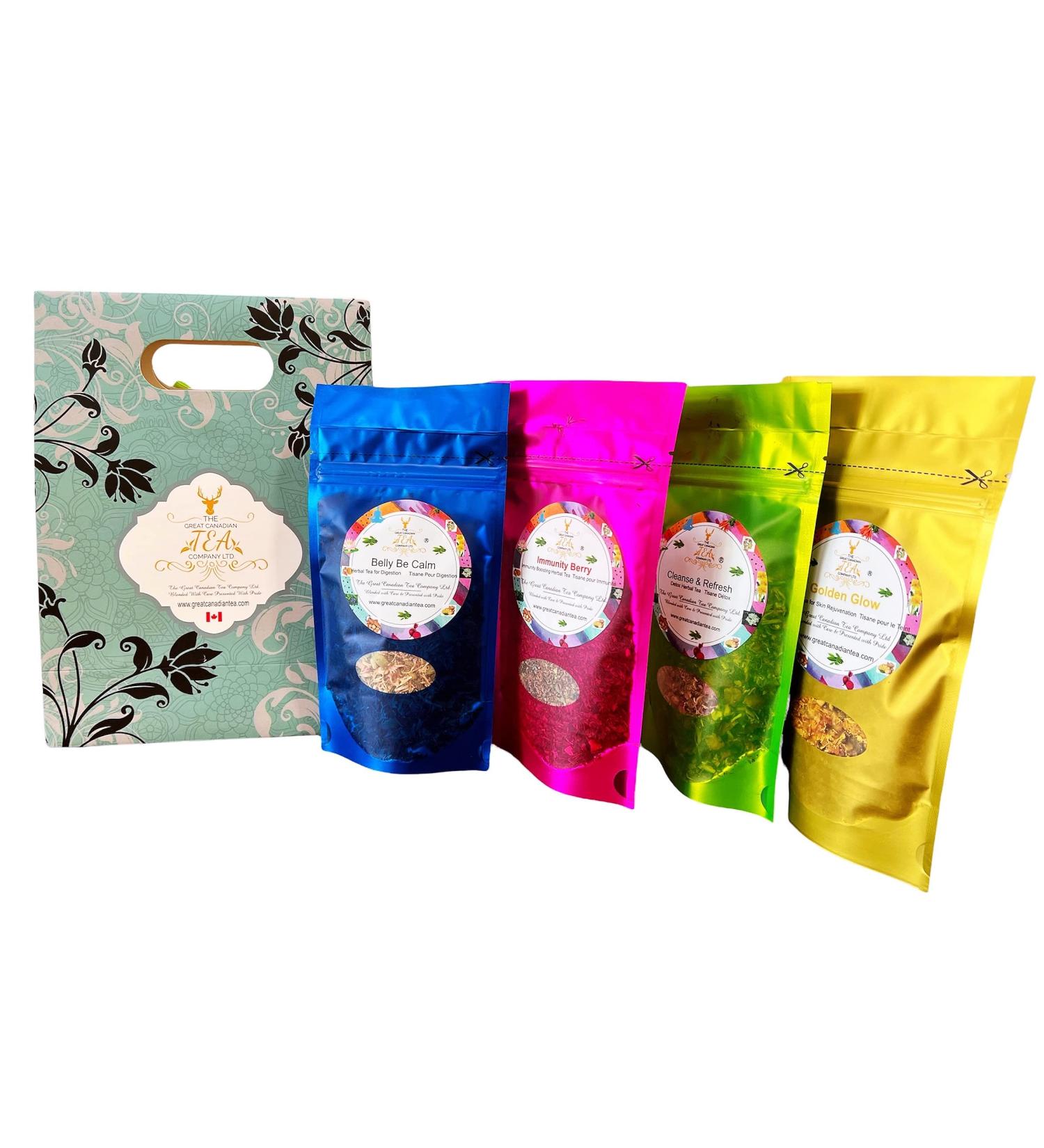 The Great Canadian Tea Company Ltd - Wellness Functional Loose Tea - Detox Cleanse Glow Immunity (Wellness Functional Tea Gift) - Buy Online on GoSupps.com