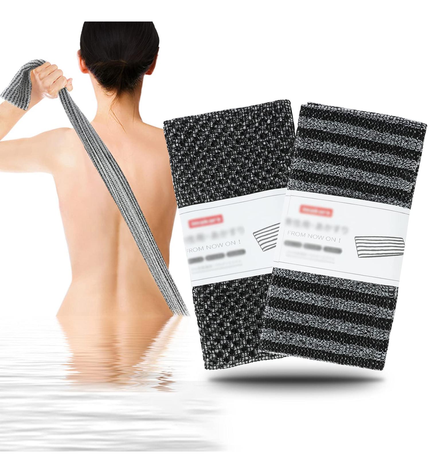 VIPITH Exfoliating Back Scrubber - Shower Bath Wash Towels for Men and Women - Body Scrubbing Brush Loofah Exfoliator - 2 Pack - Buy Online on GoSupps.com