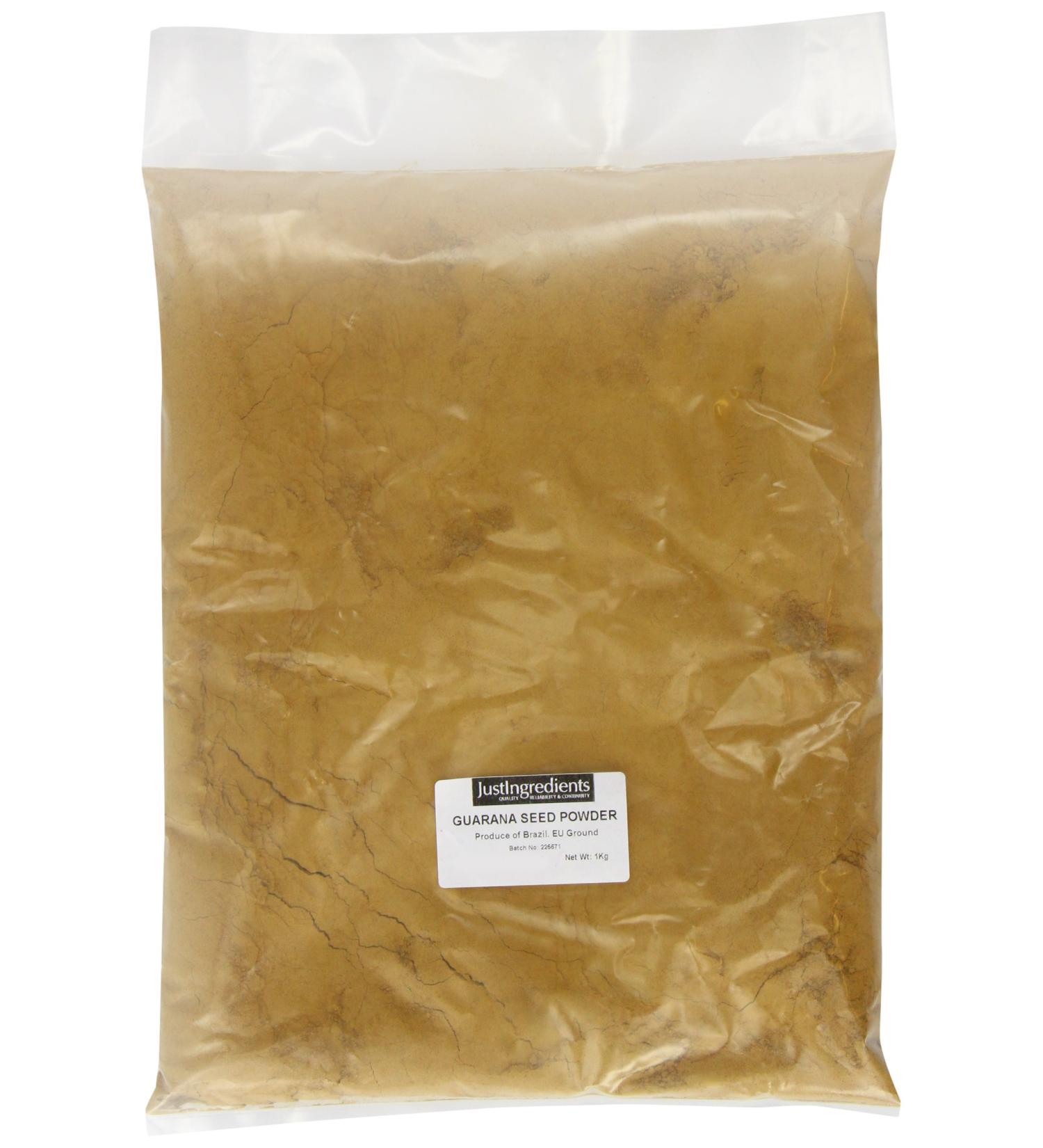 JustIngredients Essential Guarana Seed Powder 1kg - Buy Online on GoSupps.com