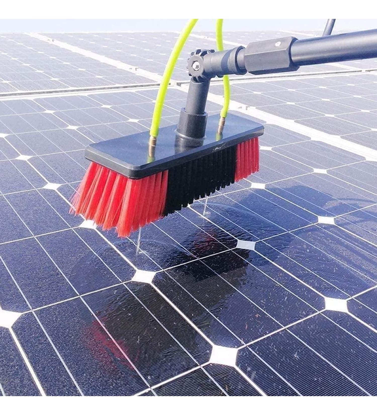 photovoltaic cleaner window cleaning pole 4-12M Water/Hose Fed Pole Cleaning Brush Equipment Window Cleaning Brush Equipment Photovoltaic Panel Cleaning 30cm Brush Head 7m 55cm Brush Head 11M/36FT - Buy Online on GoSupps.com