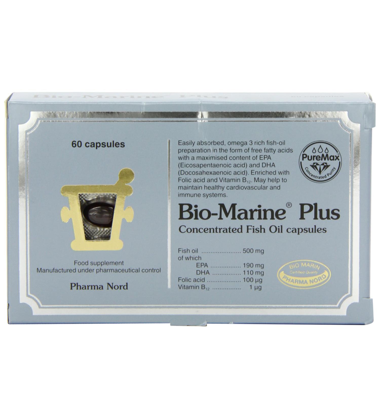Pharma Nord Bio-Marine Plus 60 Capsules - Omega-3 Fish Oil Supplement - Buy Online on GoSupps.com