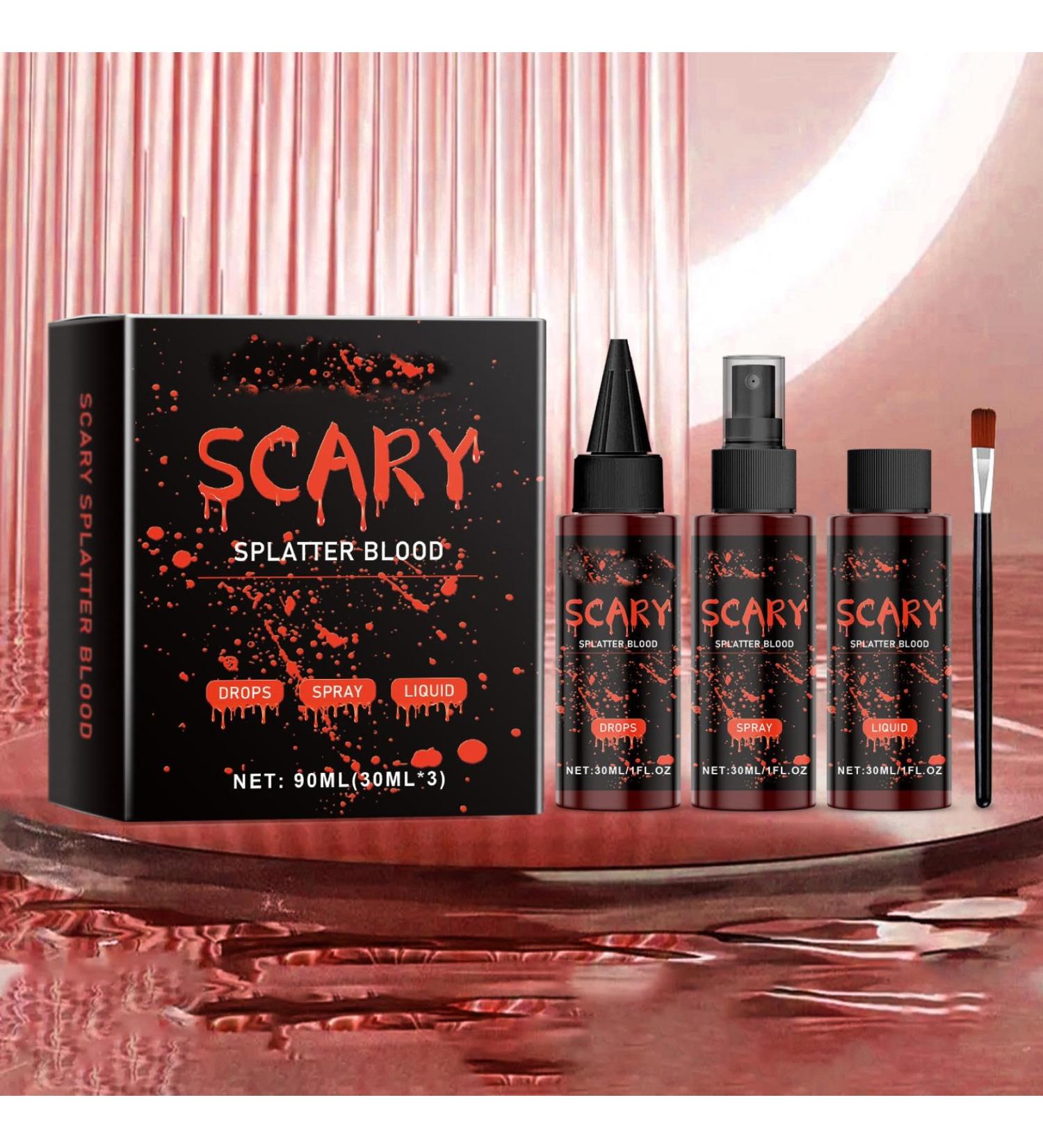Realistic Halloween Fake Blood Makeup Set - Washable Special Effects Kit for Cosplay & Costume (Red - Buy Online on GoSupps.com