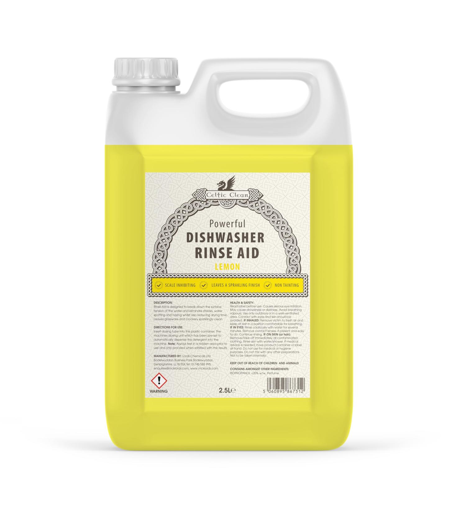 Celtic Clean Lemon Dishwasher Rinse Aid 2.5L - Sparkling Results! - Buy Online on GoSupps.com