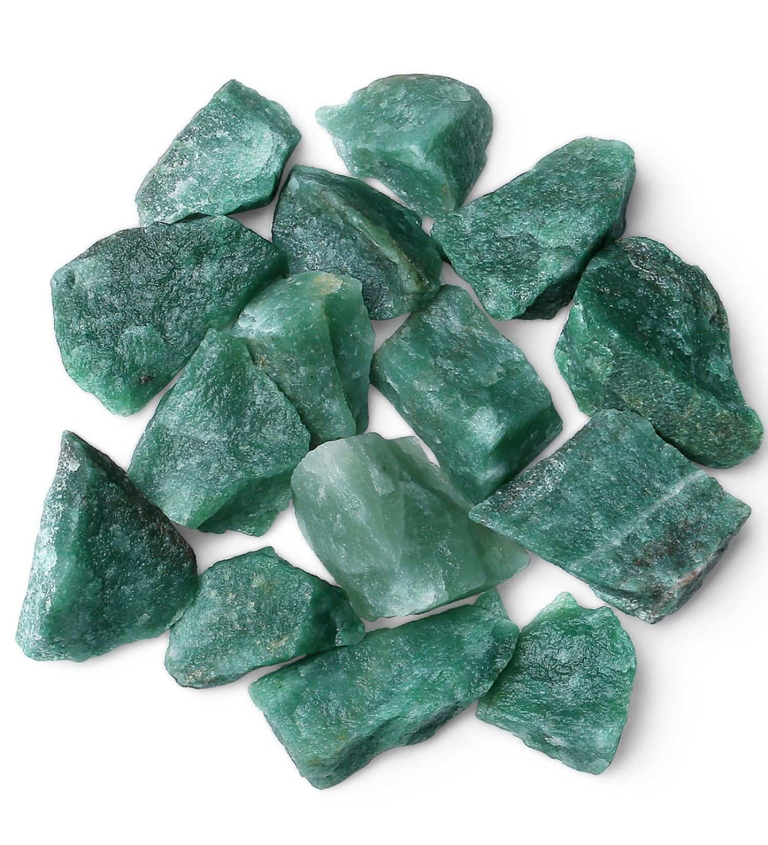Green Aventurine Crystals 0.45lb Natural Raw Stones - Bulk Healing Gemstones for Reiki, Tumbling, Cabbing - XIANNVXI - Buy Online on GoSupps.com