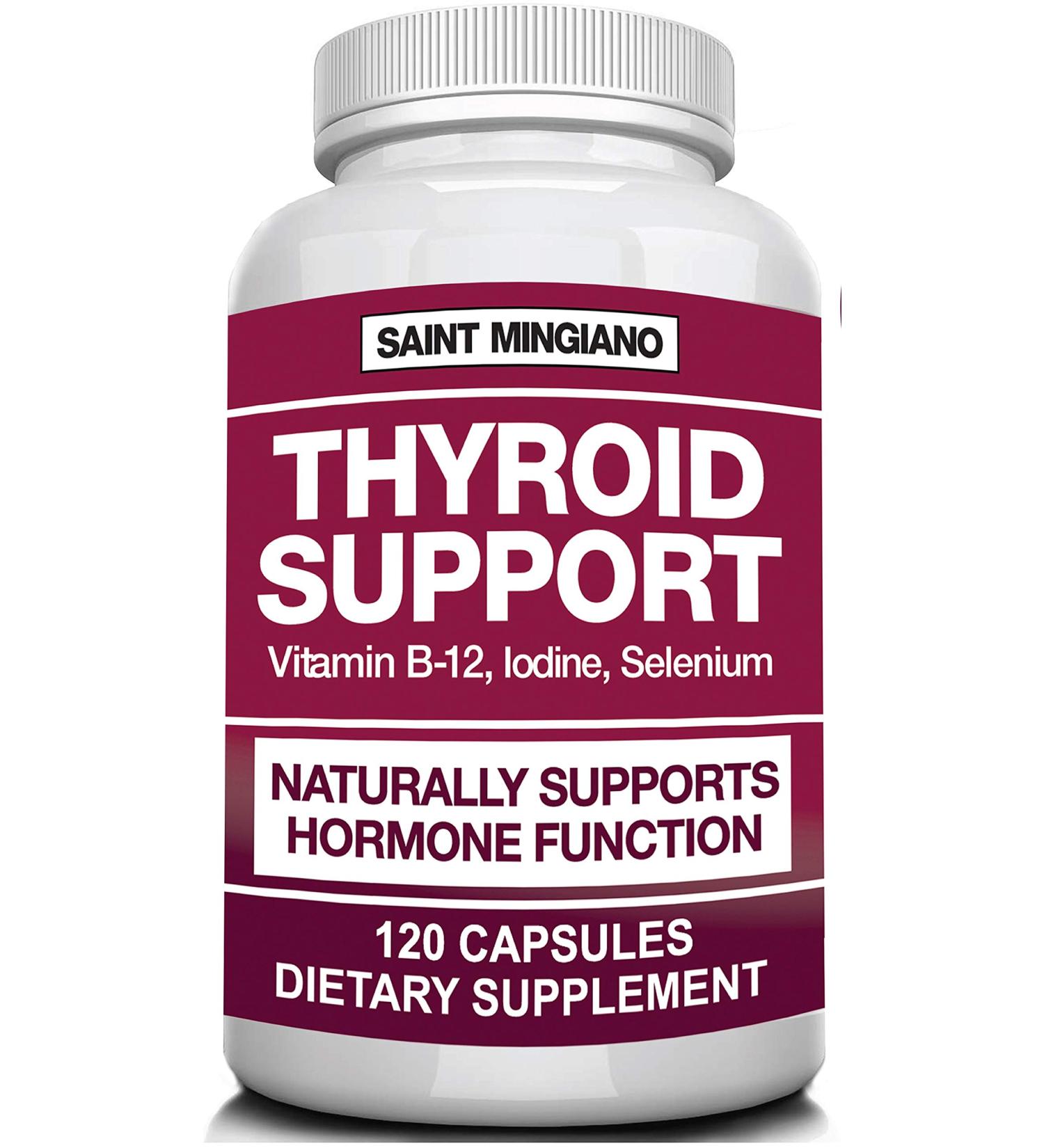 Thyroid Support Supplement with Iodine - 120 Capsules for Body Mass, Energy, and Focus - 14 Natural Vitamins - Buy Online on GoSupps.com