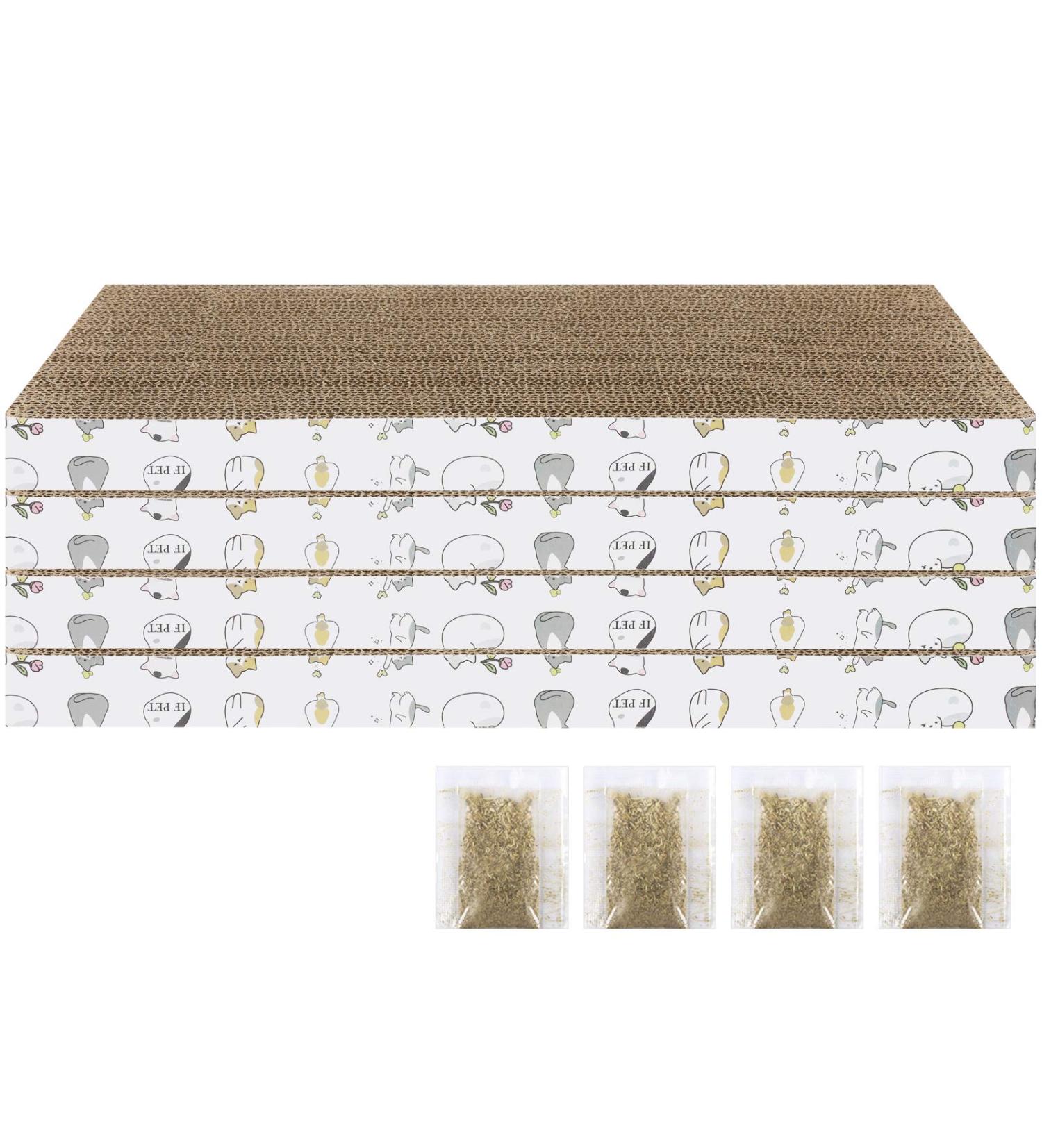 PatienceT Cat Scratcher Pad - Reversible Design for Durable Scratching - 4 Pack - Buy Online on GoSupps.com