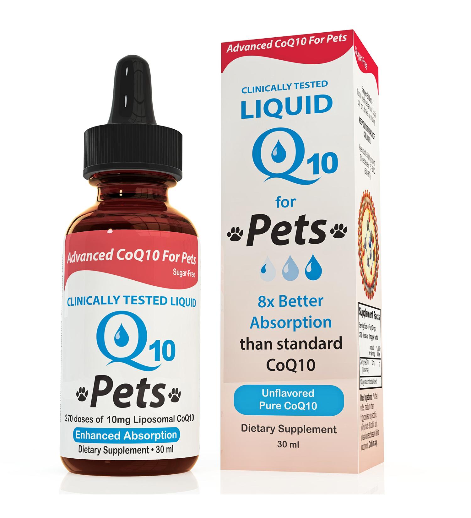 Liquid CoQ10 for Pets - 30 ml | Premium Health Supplement for Dogs & Cats - Boost Energy & Heart Health - Buy Online on GoSupps.com