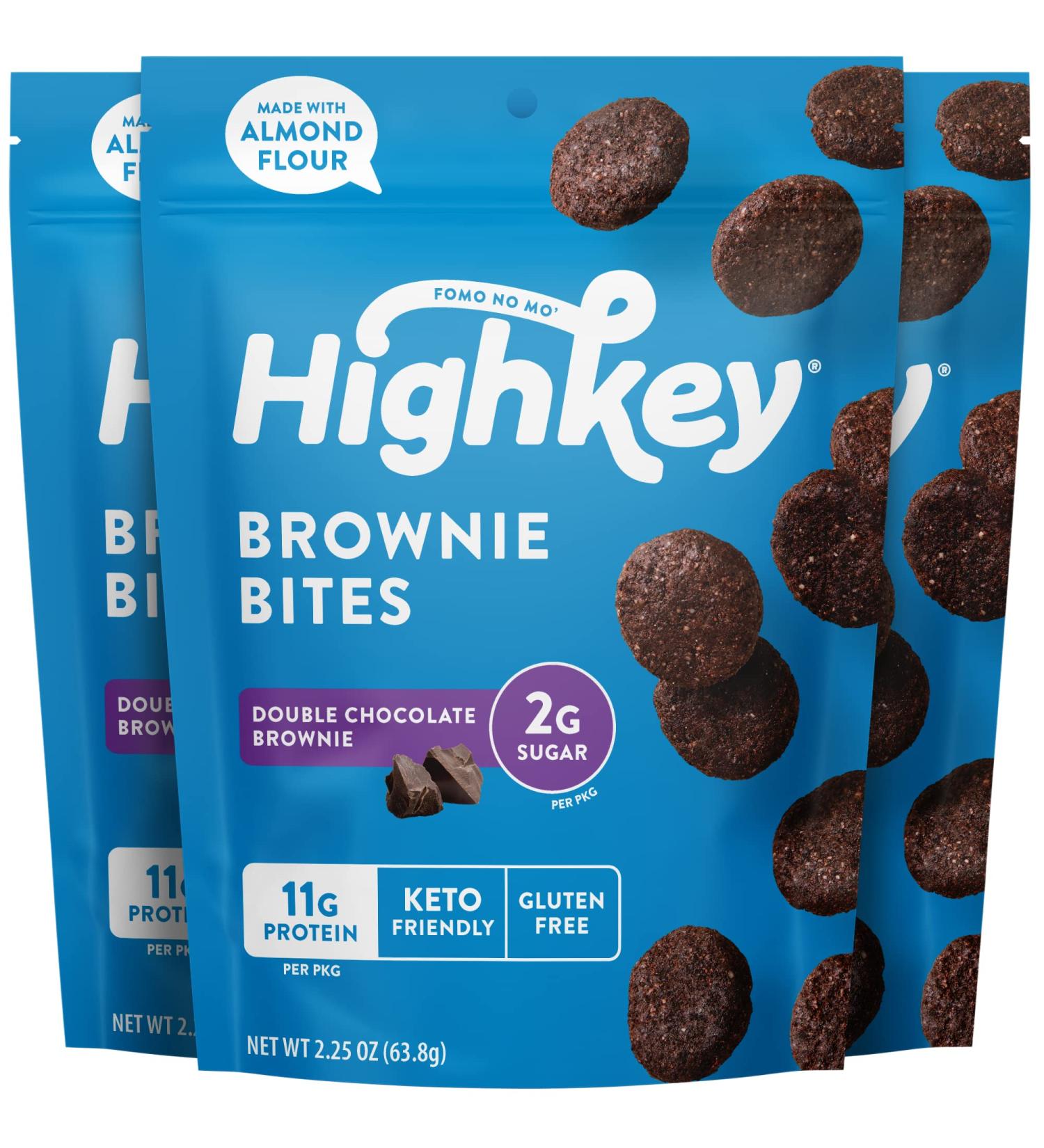 HighKey Keto Chocolate Brownie Cookies - Low Carb Snack - 3 Packs (16 Pieces) - Buy Online on GoSupps.com
