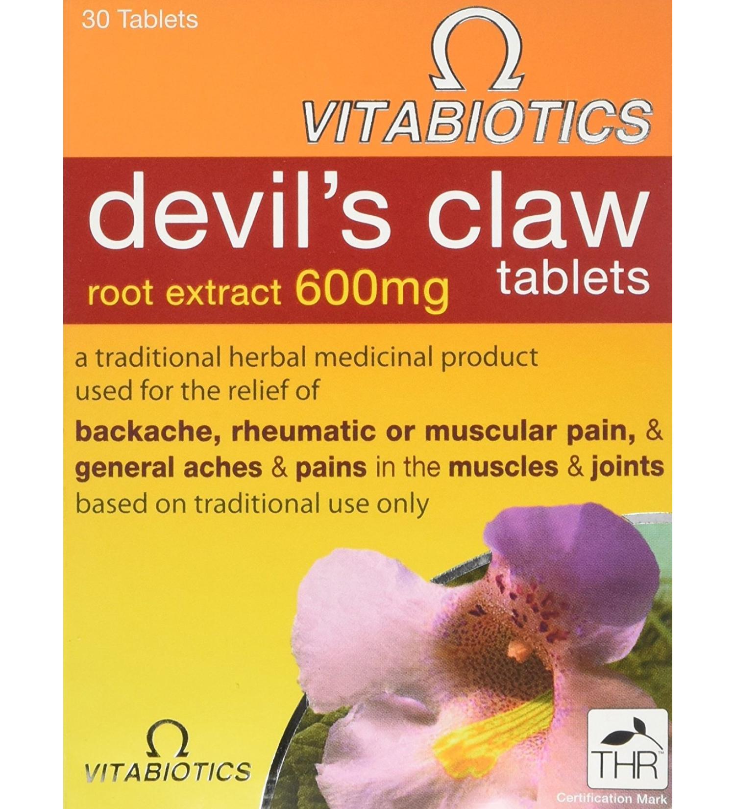 Vitabiotics Devil's Claw Root Extract 600mg - 30 Tablets - Buy Online on GoSupps.com