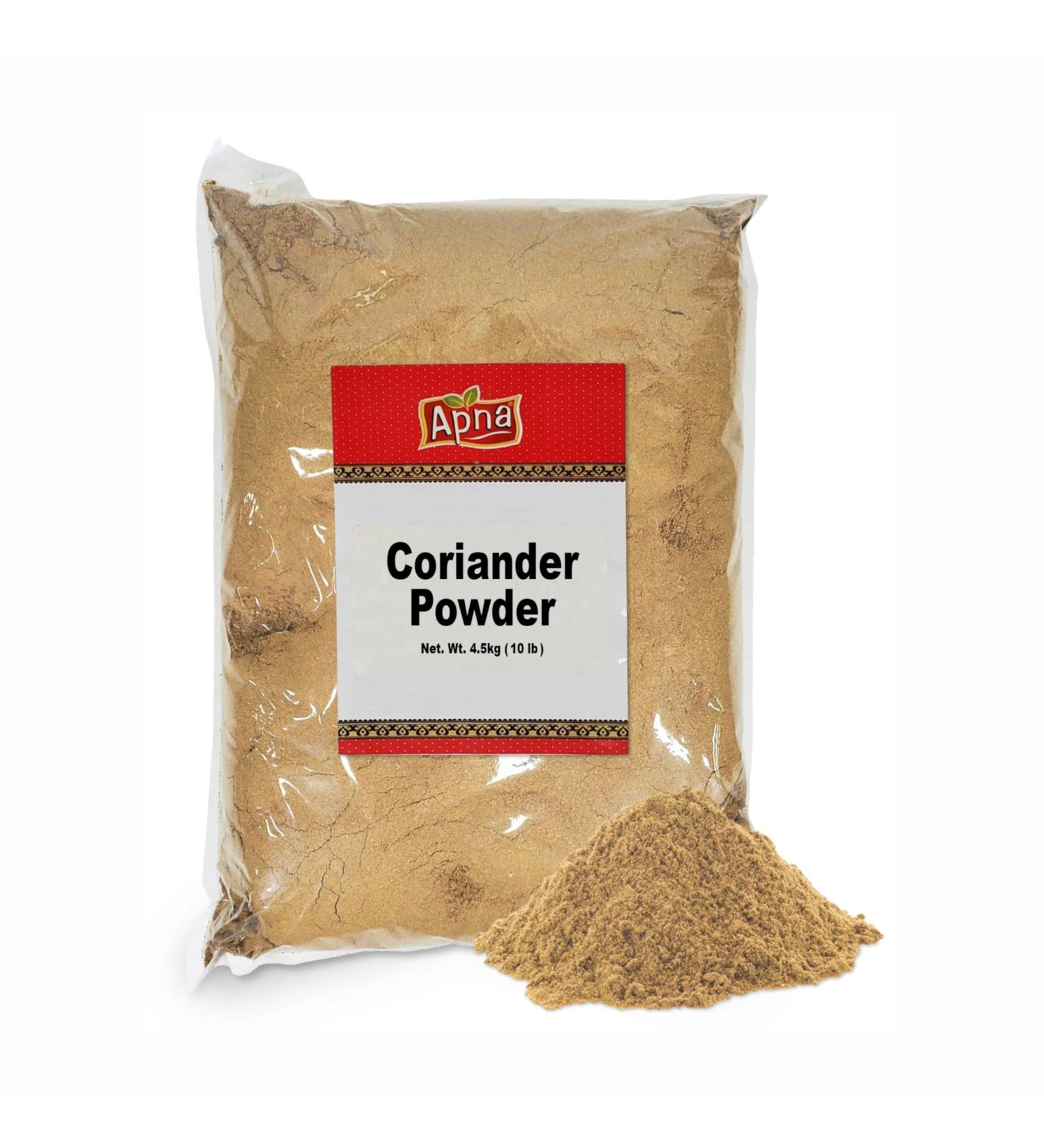 Apna Coriander Powder 4.5 kg (10 lb) Raw Ground Coriander (Dhania) Quality Natural Herbs & Spices for Cooking 100% Natural Non-GMO Vegan & Gluten Free