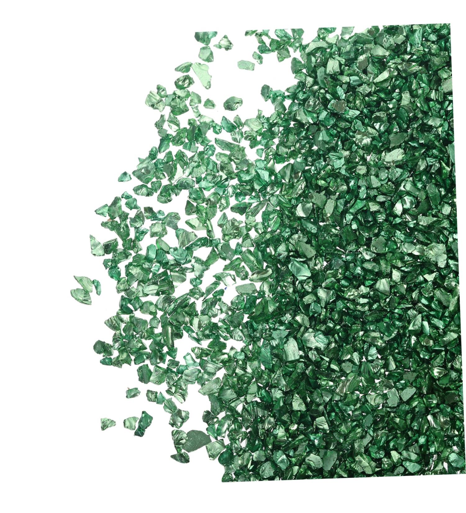 FOYTOKI 1 Glass Chip Shiny Nail Stickers Manicure Charm Glass Charms Filling DIY Epoxy Filling DIY Nail Art Crushed Glass Epoxy Charms Nail Art Rhinestones Irregular Glass Epoxy Fillers 0.5X0.3cm Green - Buy Online on GoSupps.com