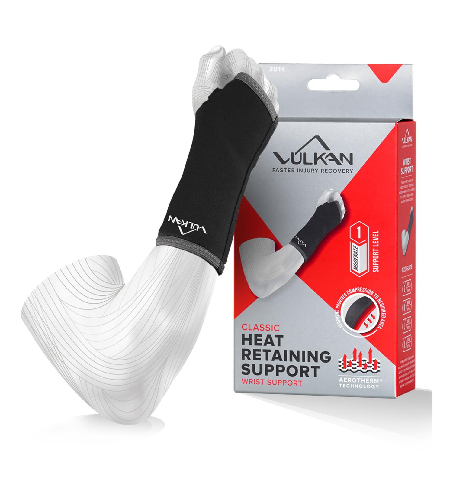 Vulkan Classic Wrist Support - SS23 - Medium - Black | Premium Wrist Brace for Injury Recovery - International Shipping Available - Buy Online on GoSupps.com