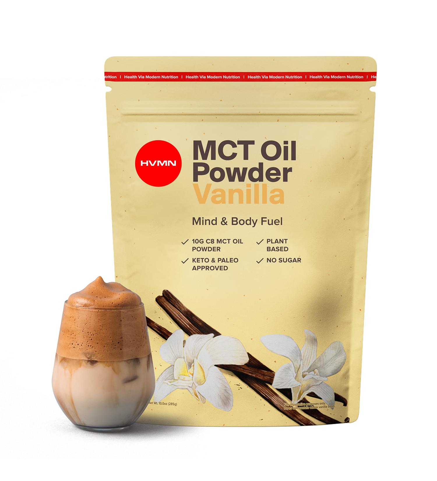 H.V.M.N. MCT Oil Powder - Vanilla Flavor | Energy-Boosting Keto Creamer for Mental Clarity | Add to Coffee, Shakes, Baked Goods | 25 Servings - Buy Online on GoSupps.com