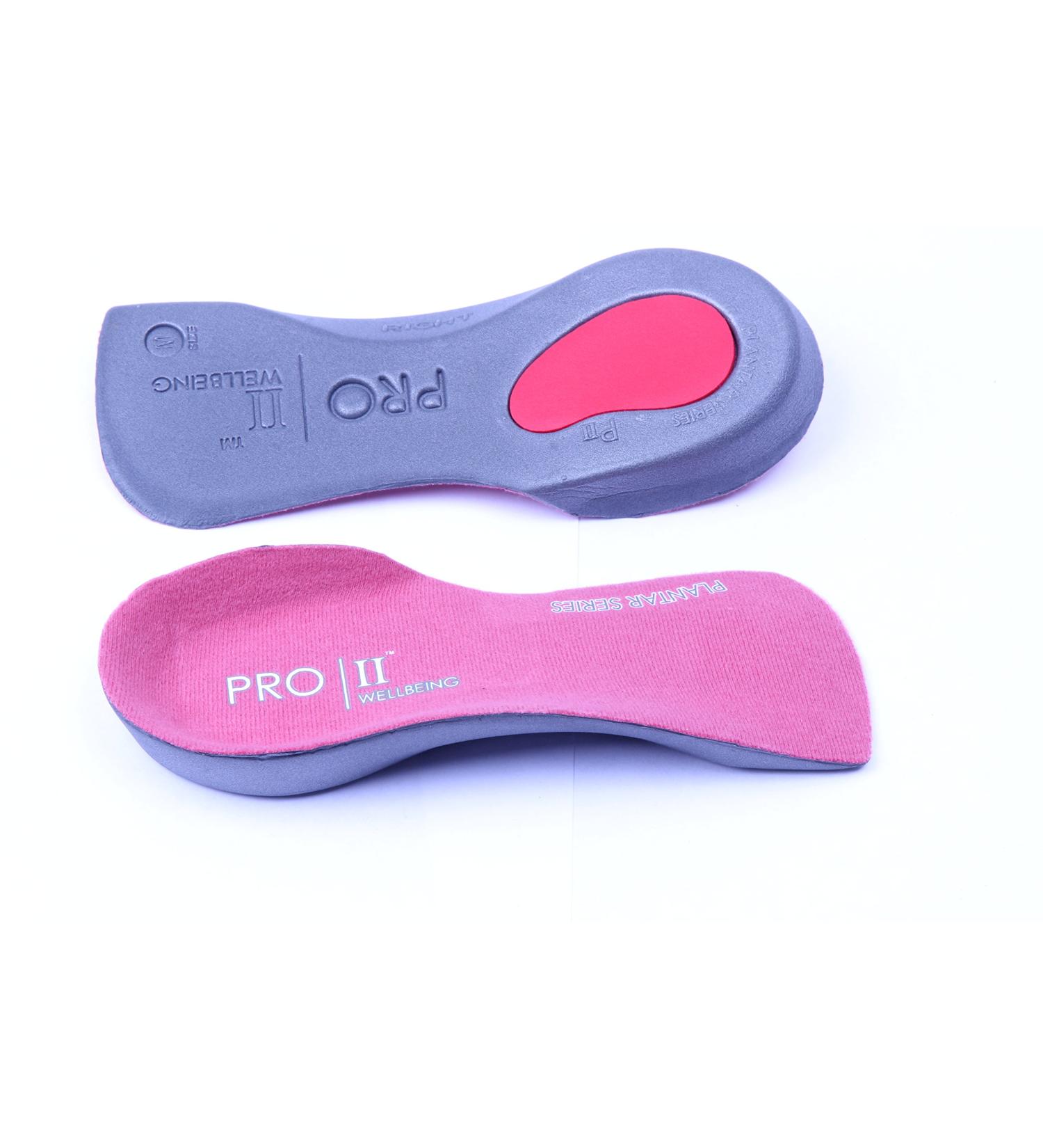 PRO 11 WELLBEING 3/4 Insoles for Plantar Fasciitis & Over-Pronation - Size 9/10.5 UK (Pink) - Buy Online on GoSupps.com
