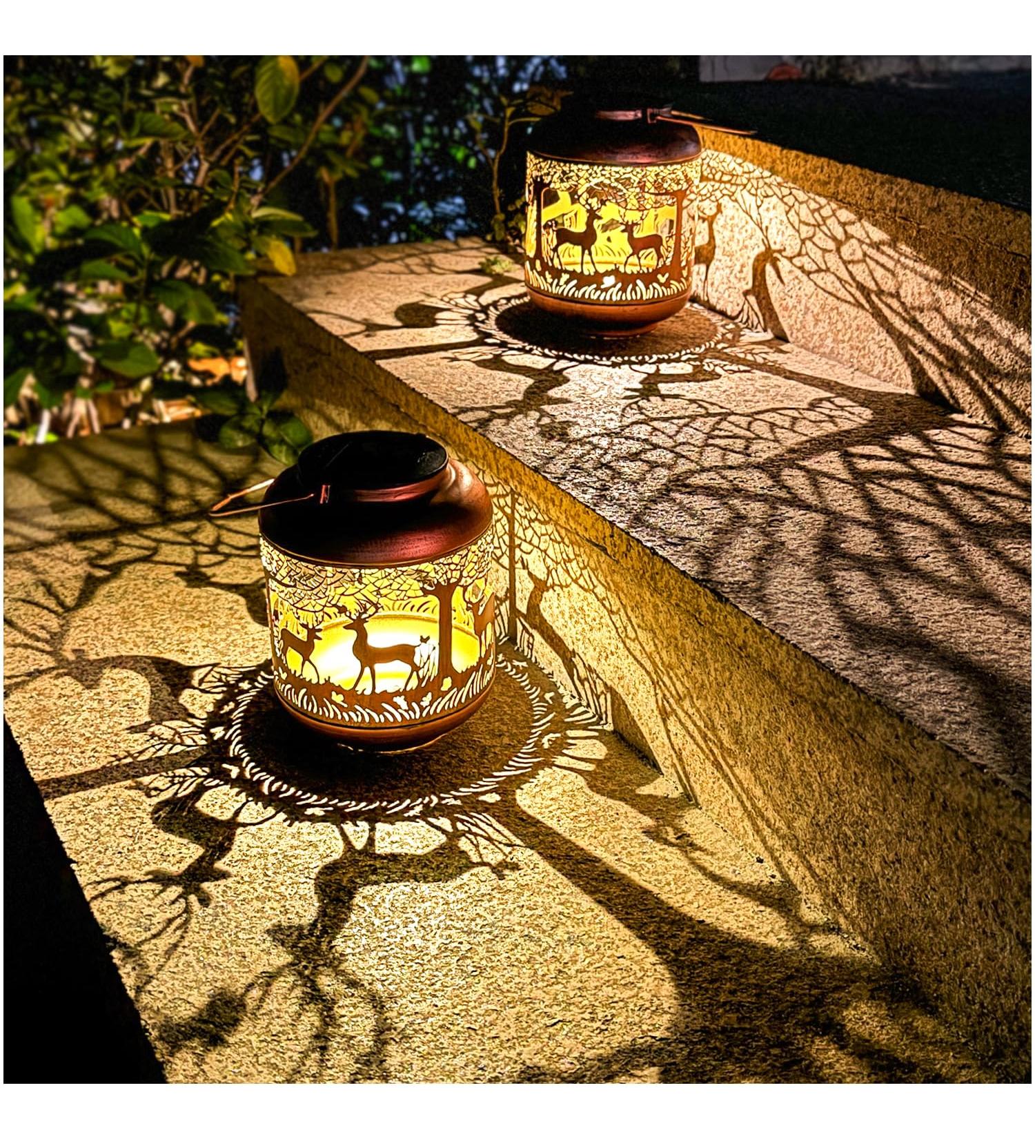 Hummingbird Solar Lanterns Outdoor Waterproof Hanging Solar Lights Hummingbird Gifts for Women Men Metal Bird Decorative LED Lanterns for Yard Patio Lawn Tabletop Pathway Landscape Garden Decor 2 Pack Deer Hummingbird - Buy Online on GoSupps.com