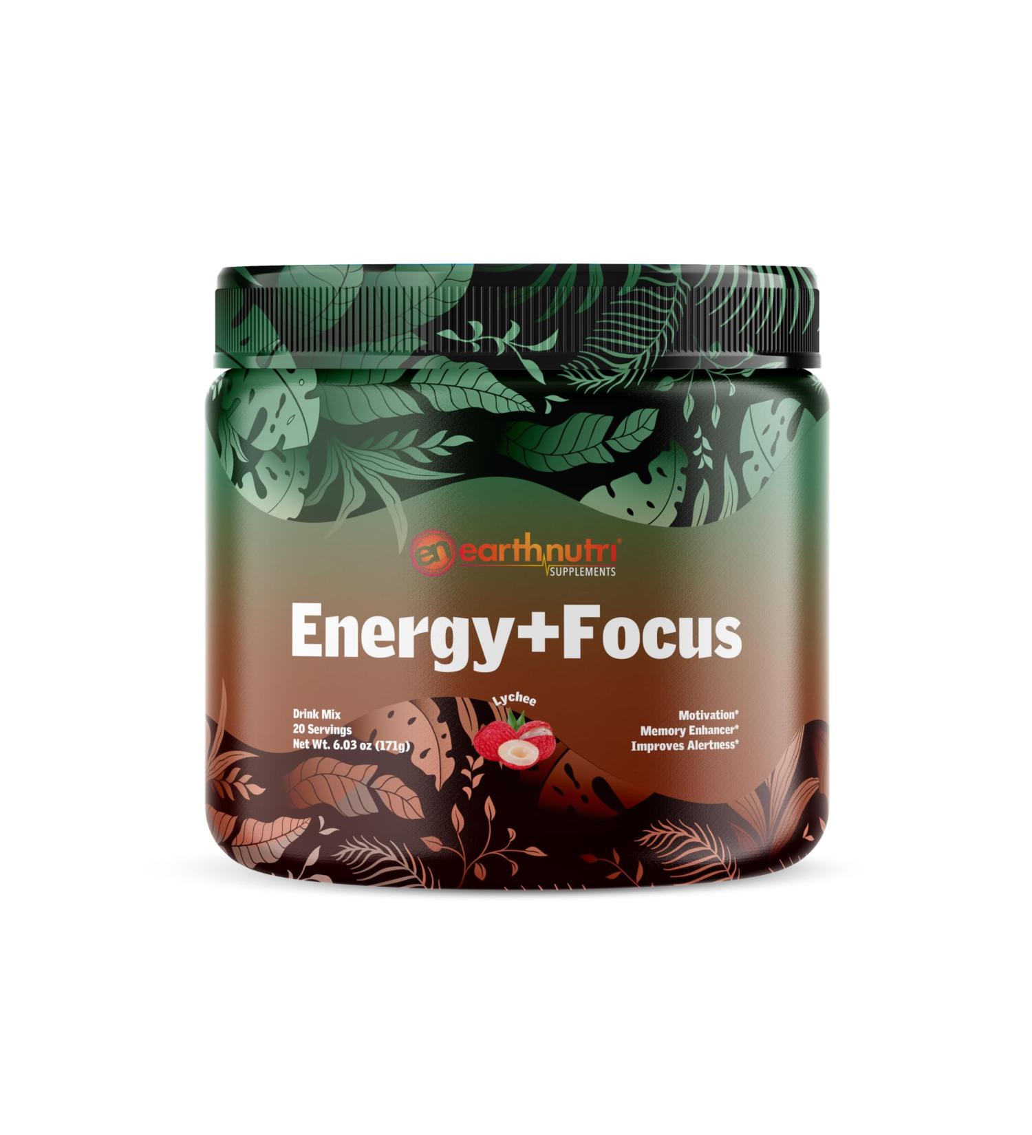 Energy + Focus Supplement | Boost Energy & Enhance Memory | 20 Servings Lychee Flavor - International Shipping - Buy Online on GoSupps.com