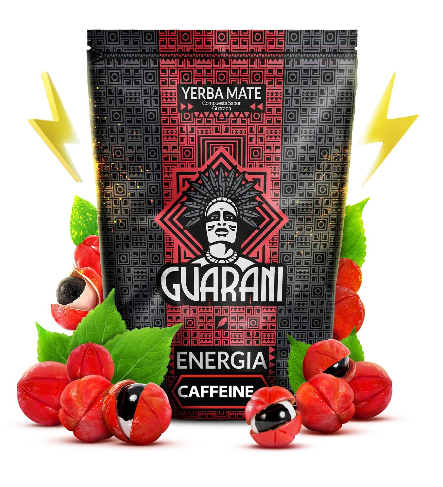 Guarani Energia Caffeine + 500 g | Yerba Mat Stimulante avec Guarana | Th Yerba Mat du Paraguay | Composition naturelle | Yerba Mat forte 0 5 kg - Buy Online on GoSupps.com