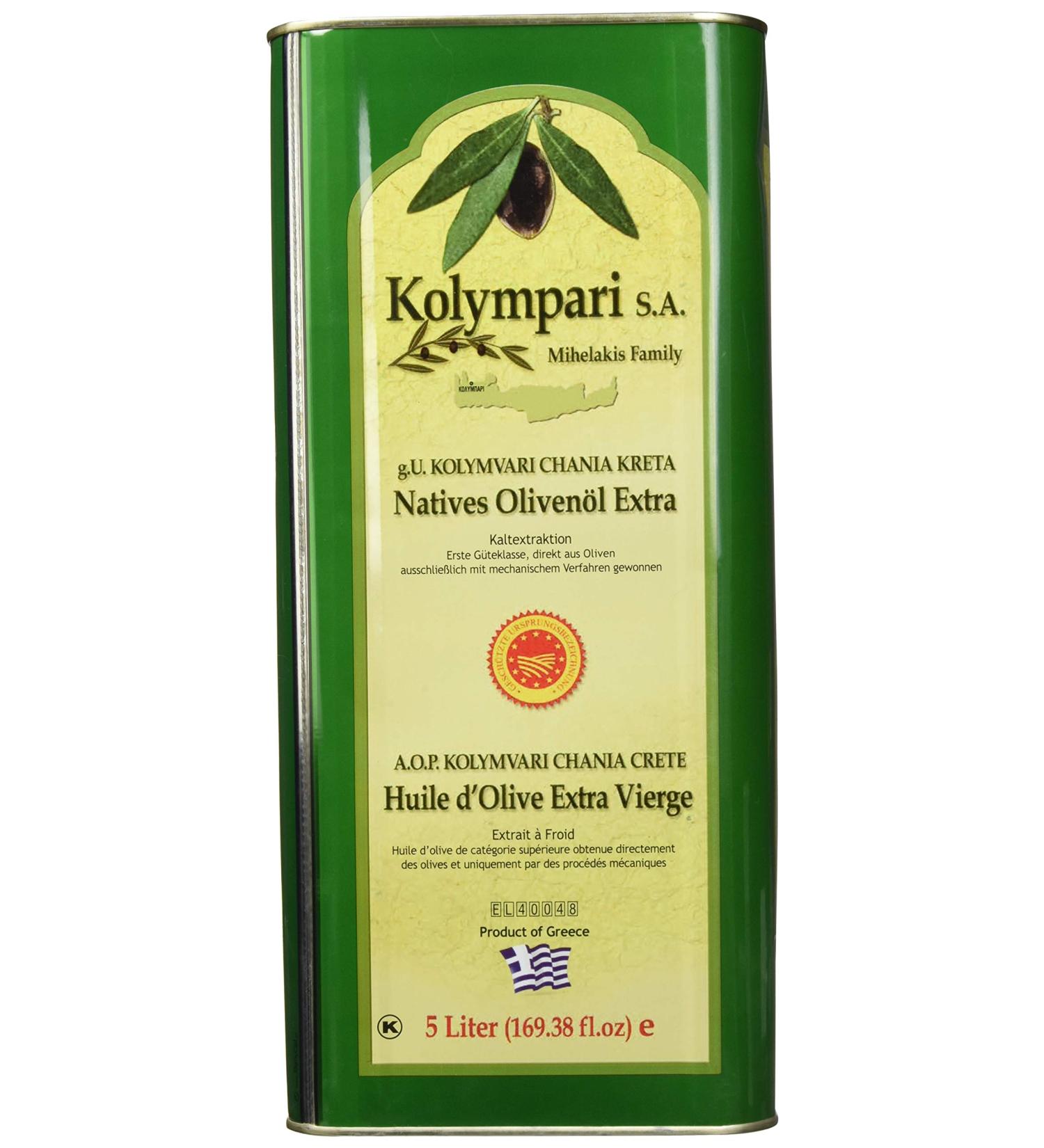 Mihelakis Kolymvari Extra Virgin Olive Oil PDO 5L - Authentic Greek Olive Oil for International Shipping - Buy Online on GoSupps.com