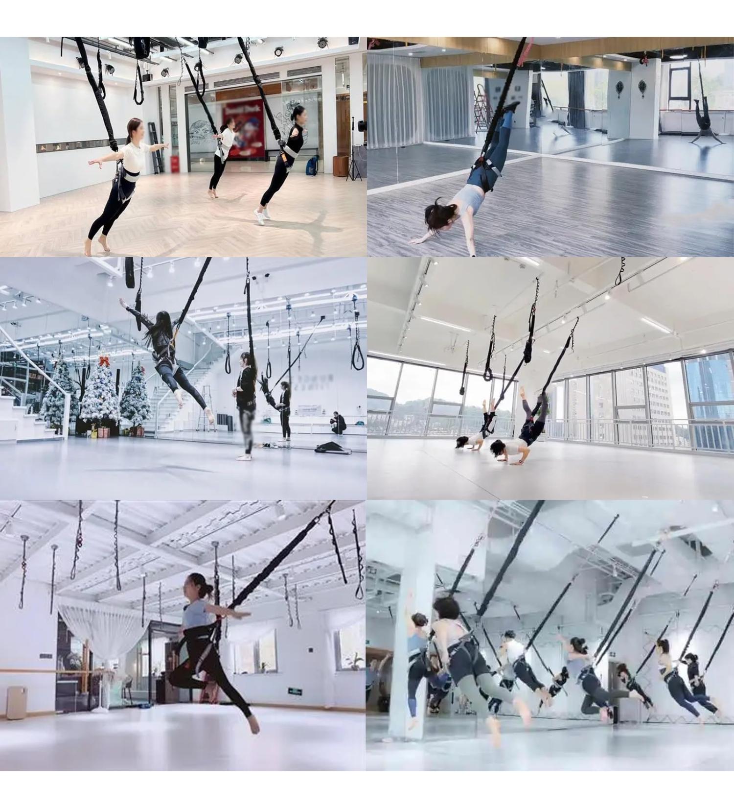 Shop Aerial Yoga Stretch Rope - Wear-Resistant Bungee Fitness Set for Dance & Exercise | Heavy Duty Indoor Use Small Size (104.7-126.8 lbs - Buy Online on GoSupps.com