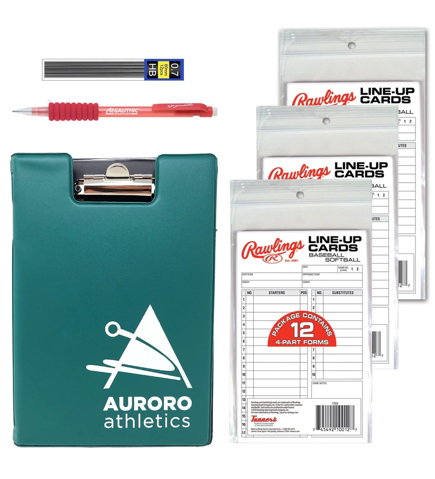 Rawlings Baseball Lineup Cards (36-Pack) Bundle with Lineup Card Holder Mechanical Pencil and Lead Refill - Great for Softball or Baseball Batting Orders Clipboard Case for Line Up Card Storage - Buy Online on GoSupps.com