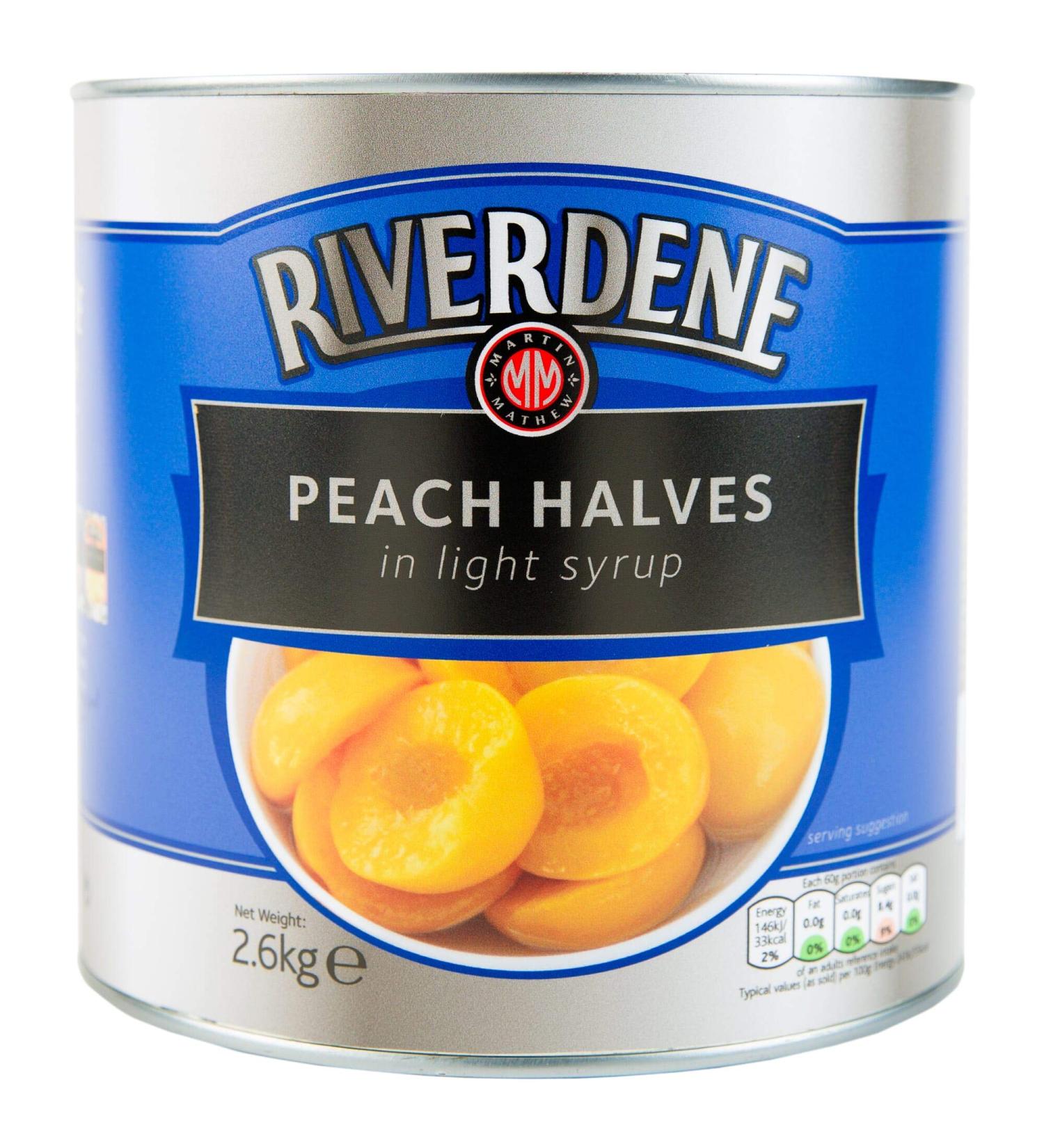 Riverdene Peach Halves in Syrup - 1x2.5kg