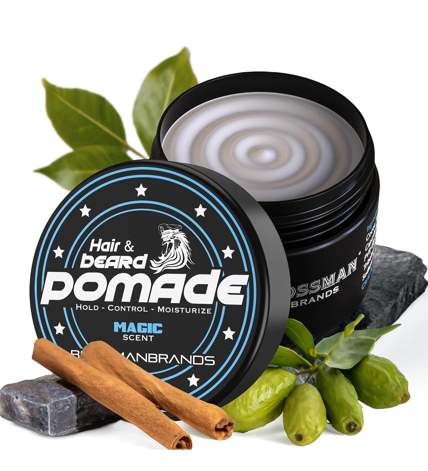 Pomade Bossman Hair & Beard Moisturizing with Longer Hold and Control - 4 Oz - Buy Online on GoSupps.com