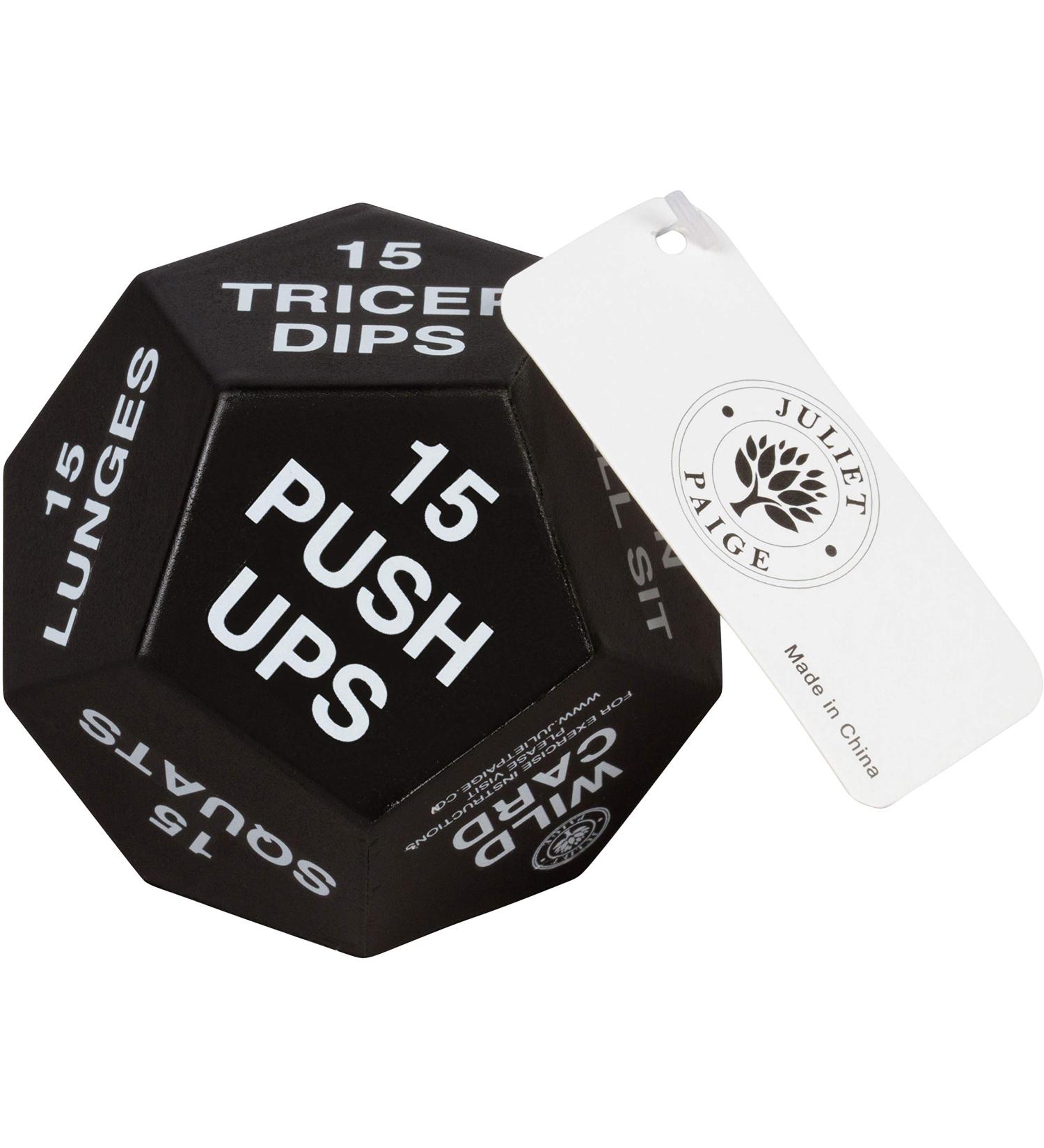 Exercise Dice - Fitness Workout Gear for Home Gym Equipment and Accessories, Personal Trainer Work Out Supplies for Adults - 2.75 inch Travel Size White