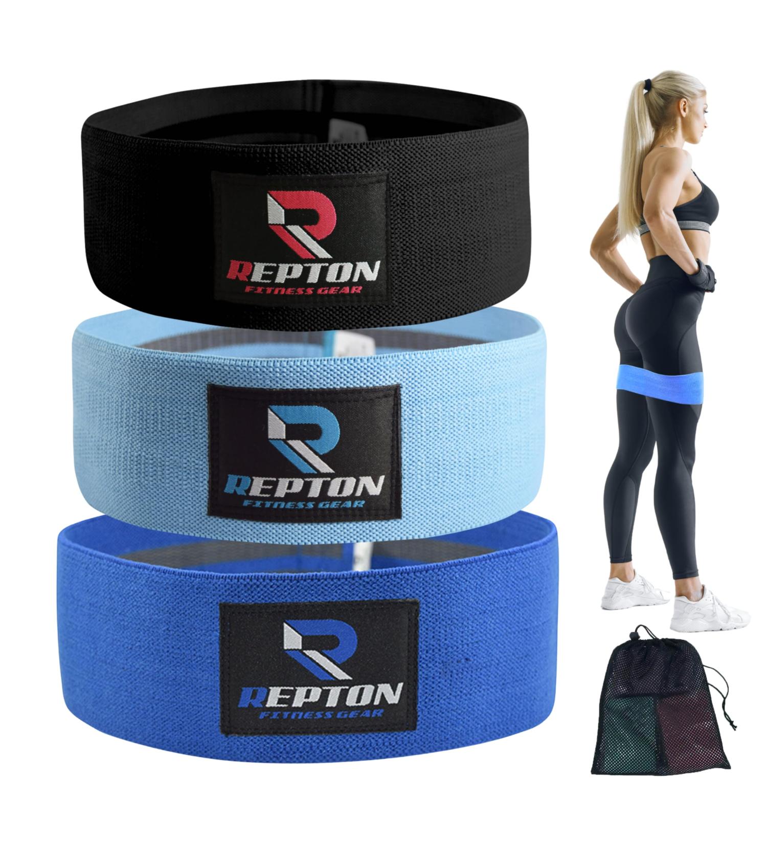 3-Piece Resistance Bands Set for Glutes, Hips, and Legs Workout | Non-Slip Booty Band for Home Gym, Yoga, Pilates | Royal Blue Physio Resistant Loop - Men and Women - Buy Online on GoSupps.com