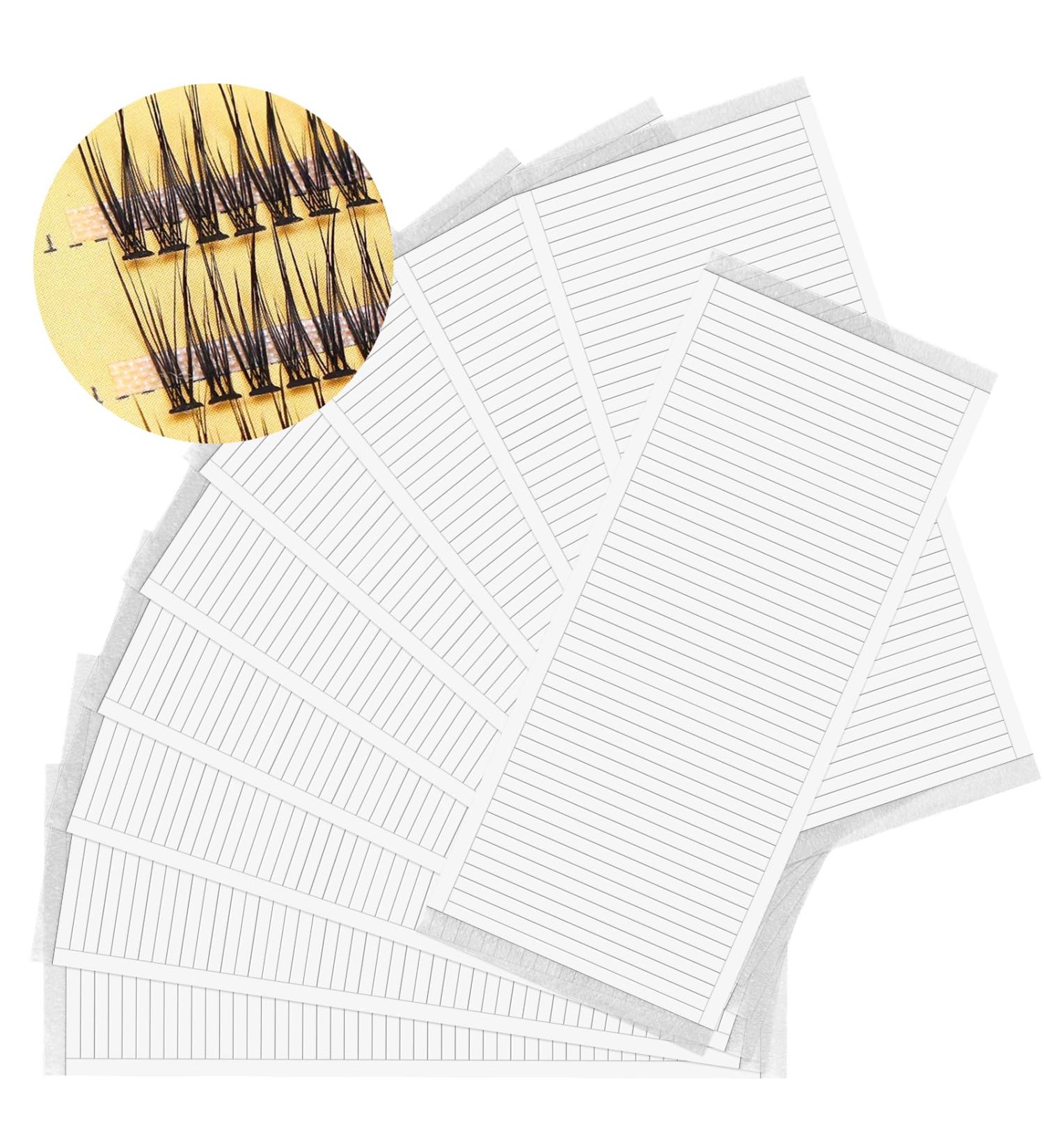 500 Pieces Double Sided False Eyelash Fans Tape - Adhesive Lash Holder for Eyelash Extensions | Perfect for Eye Makeup - International Shipping Available - Buy Online on GoSupps.com